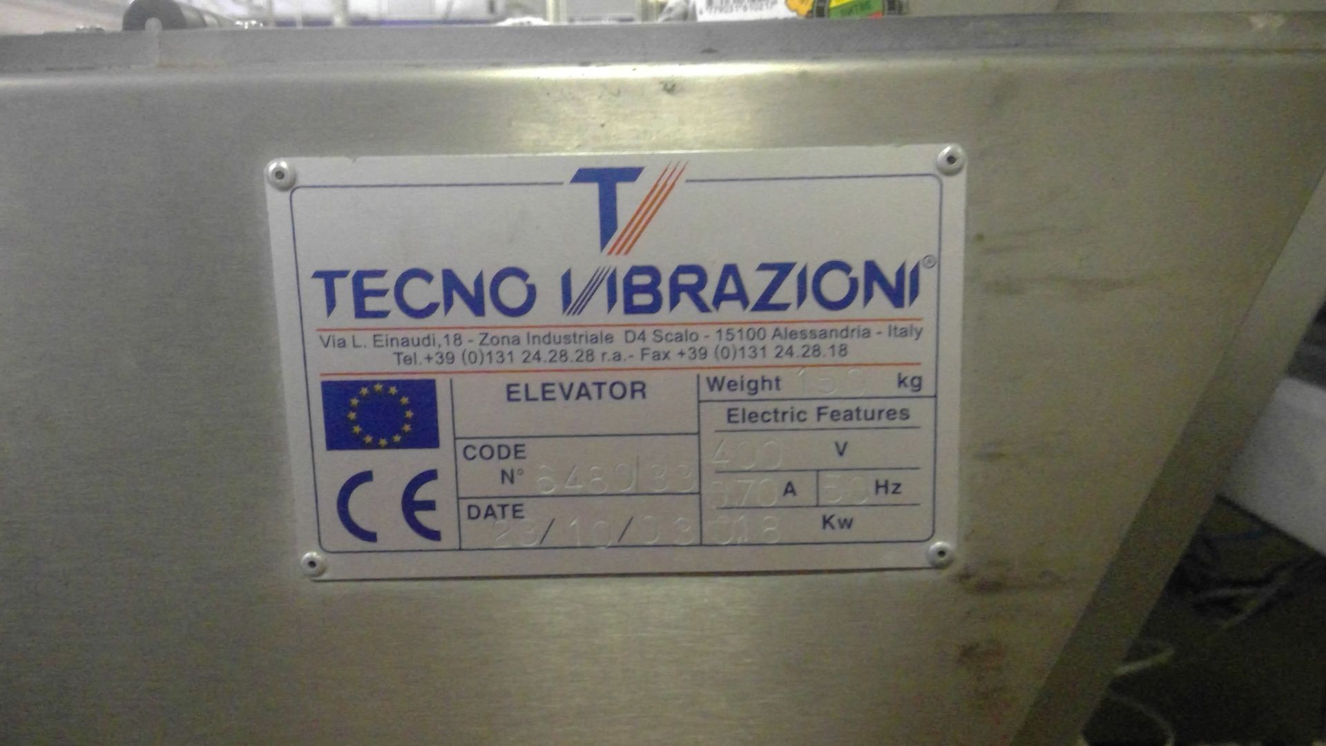 Tecno Ibrazioni Cap Elevator ,Y.O.M 2003 ,ITALY - Image 7 of 7