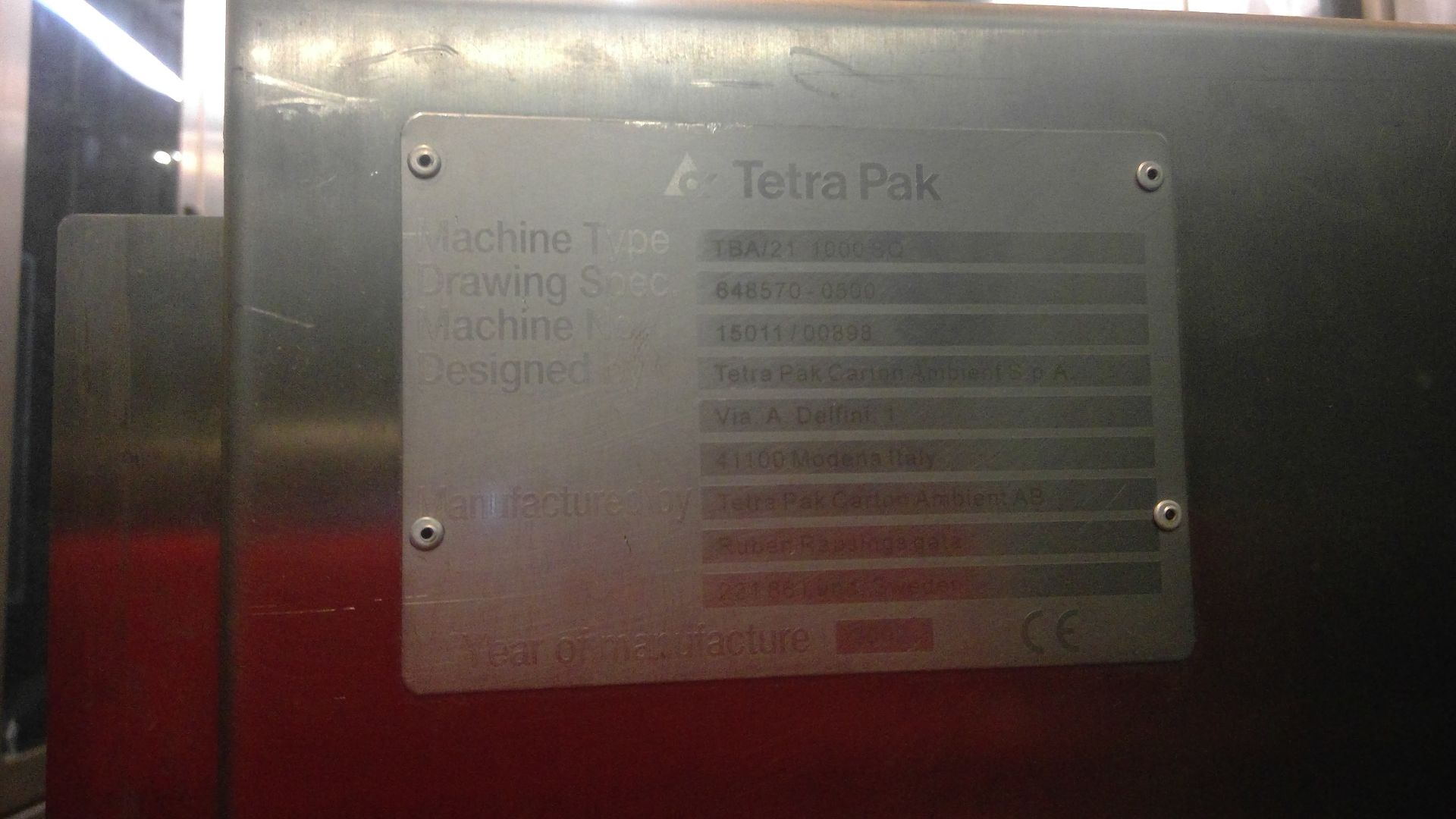 Tetra Pak TBA/21 Aseptic Brik Carton Filler, 1000SQ,Y.O.M 2002,Sweden. - Image 22 of 22