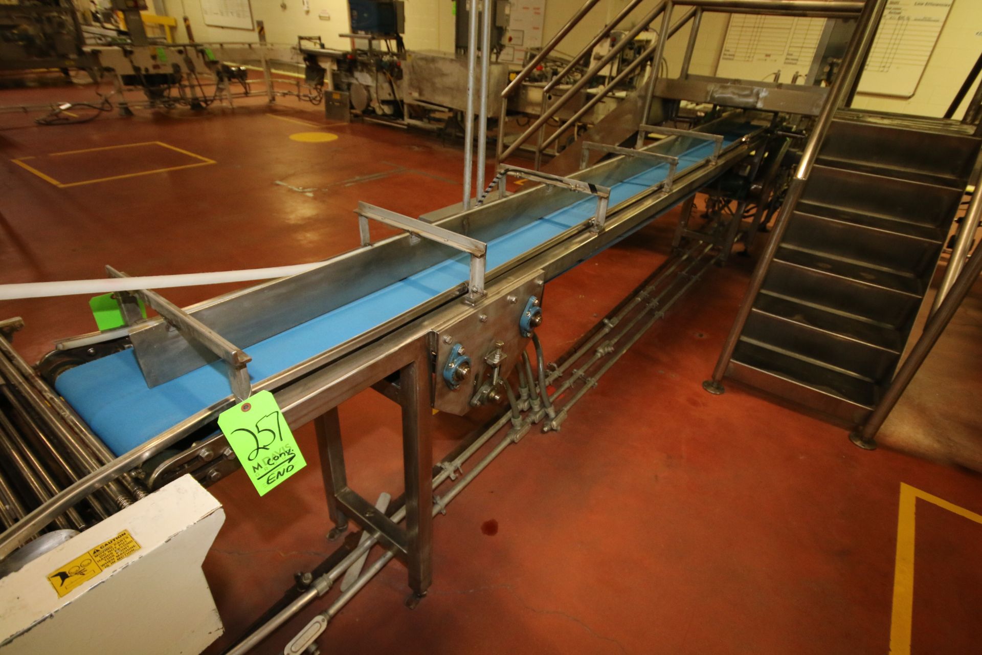 ~12 ft. L S/S Belt Conveyor with 11" W Belt, Drive, Lane Divider, Banner Multi-Beam Scanner Block