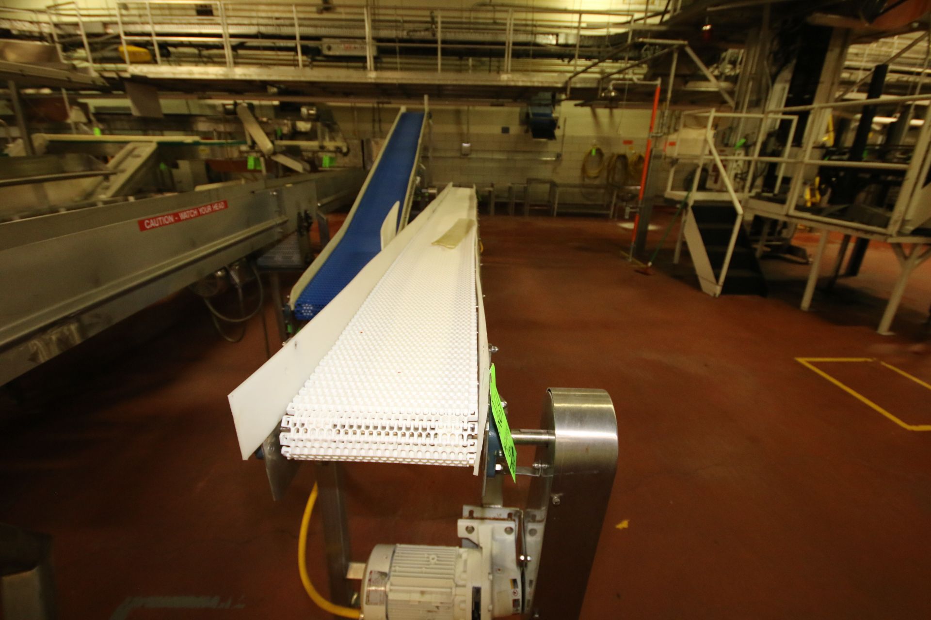 ~17 ft. L S/S Infeed Conveyor with 12" W Intralox Belt, Teflon Side Walls, Drive and S/S Legs ( - Image 2 of 2
