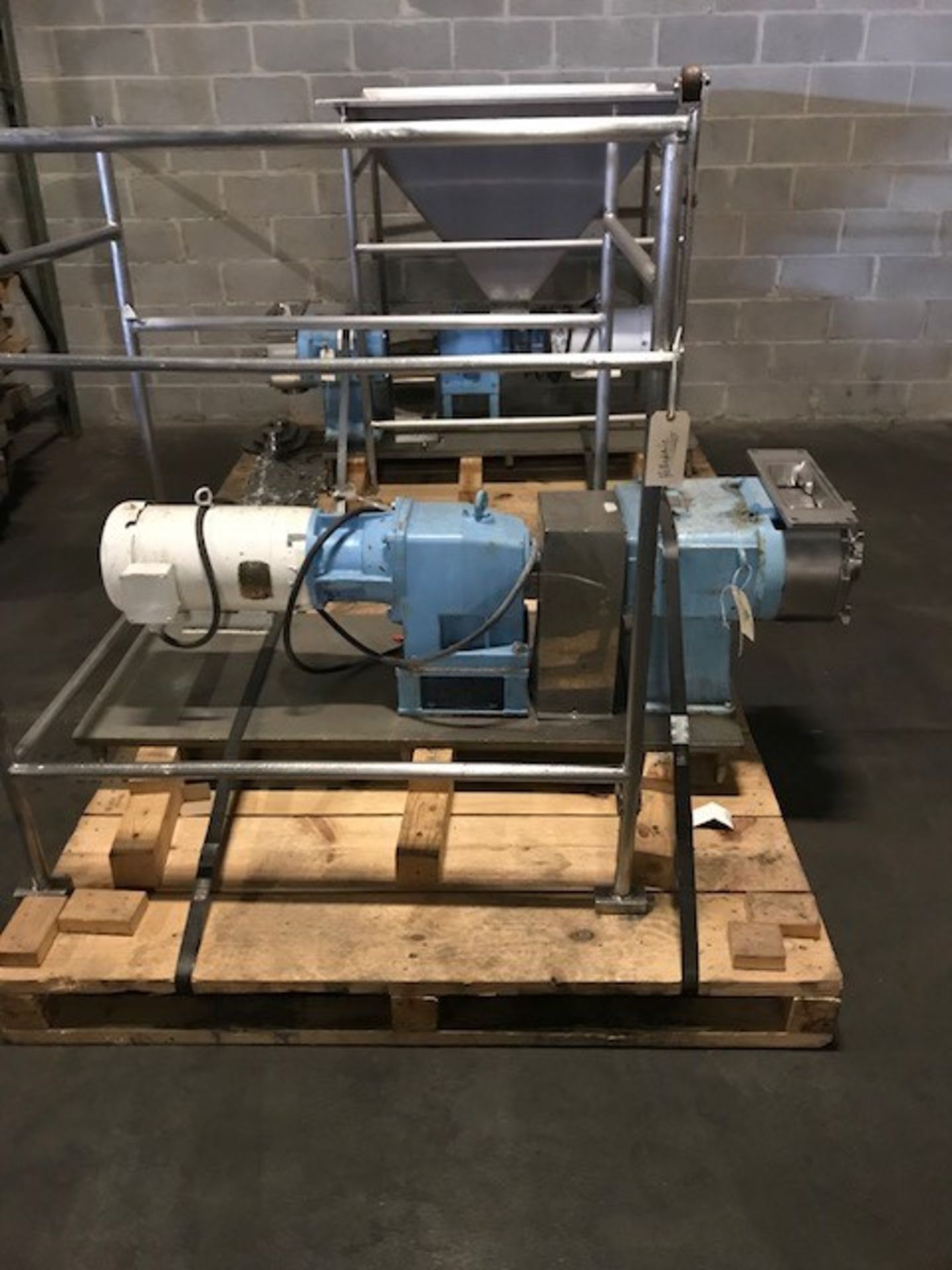 WCB Positive Displacement Pump, Model 224-U1, with Funnel, Mounted on S/S Skids, U1 224, 316LSS - Image 2 of 7