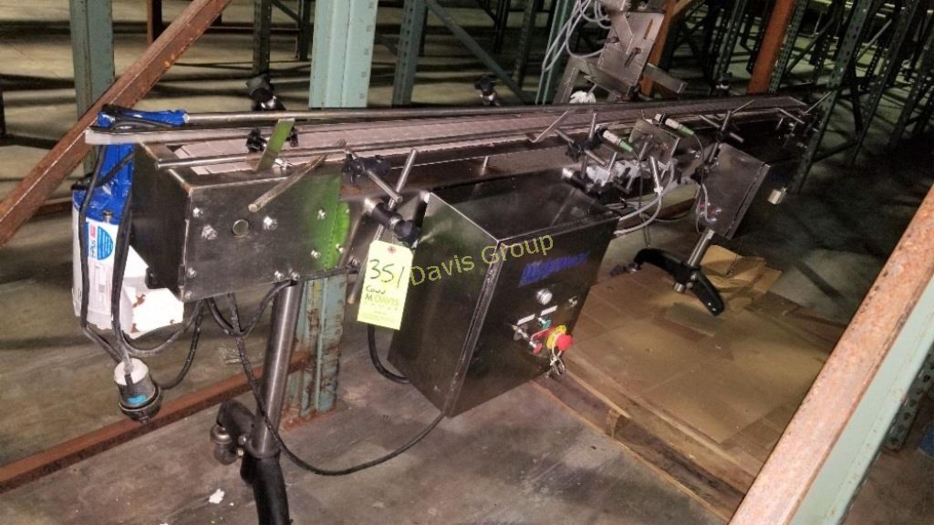 Weighpack ~94" L S/S Product Conveyor with 4" W Table Top Plastic Chain and Drive (Site #351)