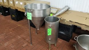 (2) Pcs. - including 24" W S/S Funnel Stand with 2" Clamp Type Connection, Also includes 12" W x 24"