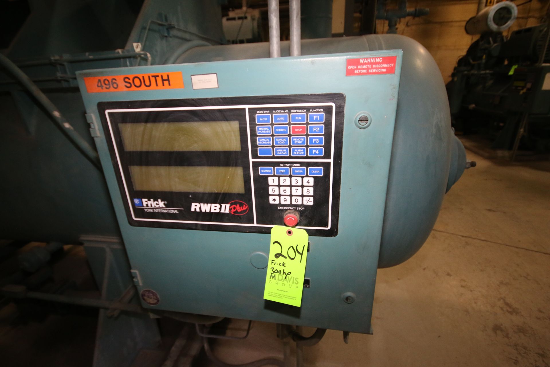 Frick 300 hp Screw Ammonia Compressor, Frame Model RWBII496B - Image 3 of 6