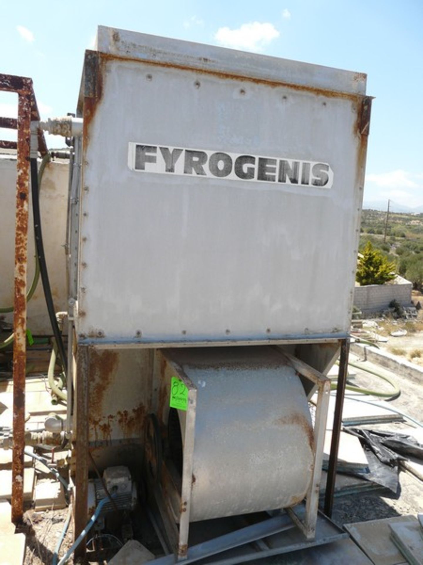 English: FYROGENIS Freezer Unit with Water Pump, Power of Unit: 3HP, M3/h 11500, 130x125x225