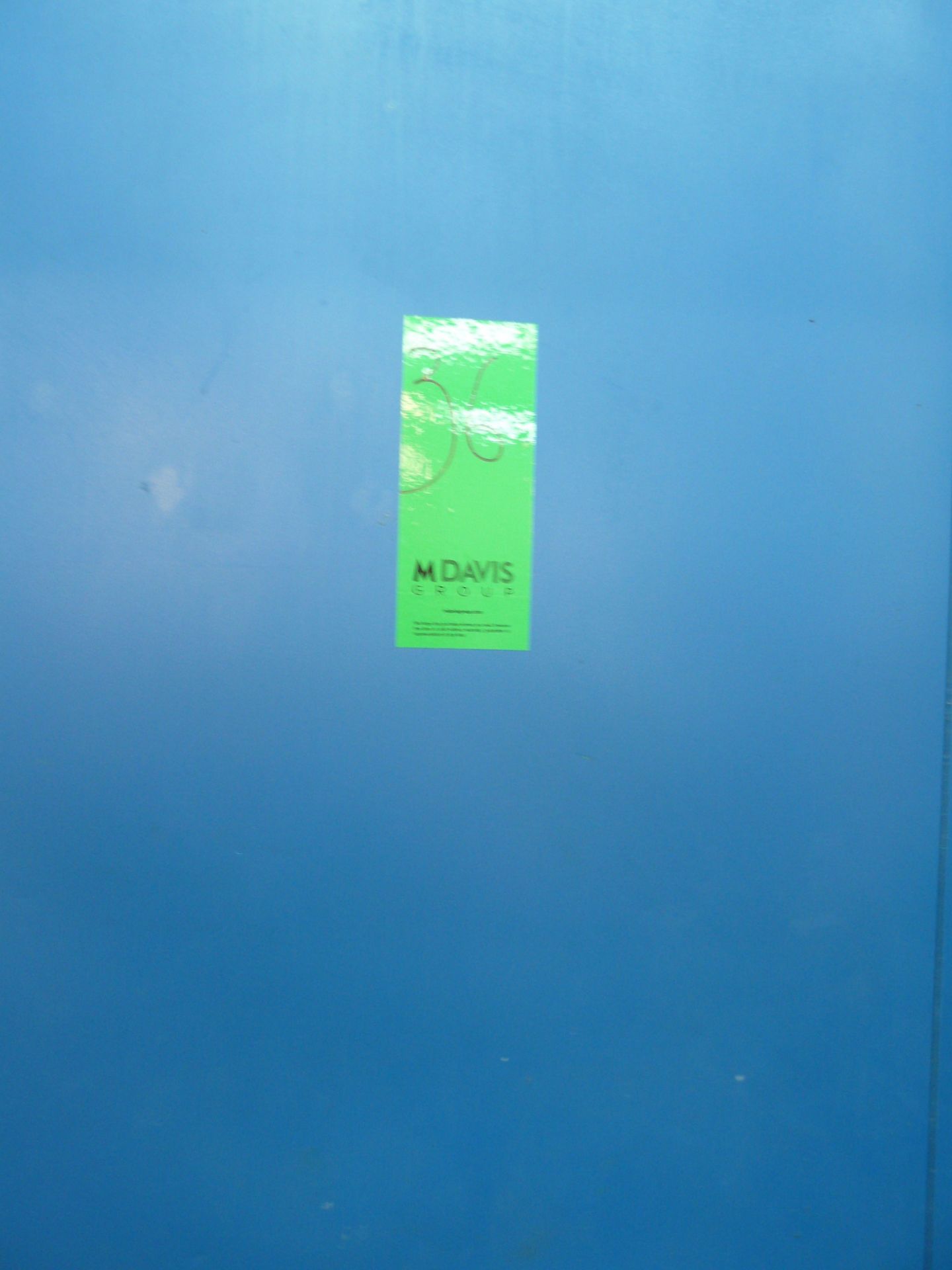 English: Sliding Door for Fridge Unit, Blue Colour, Make ROMA GERMANY 130x230cm Greek: Συρόμενη - Image 4 of 4