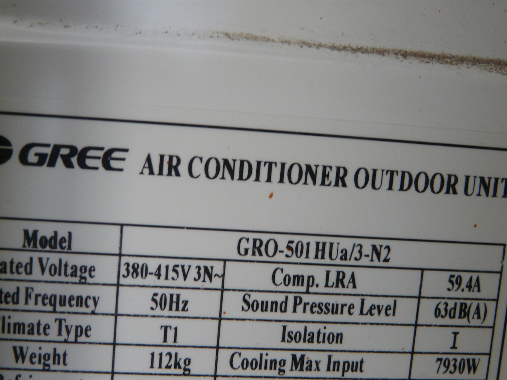 English: GREE Roof Air Conditioning Unit,Warm and Cold Inverter, 55000BTU/H, Y.O.M.: 2010, GR0- - Image 5 of 9