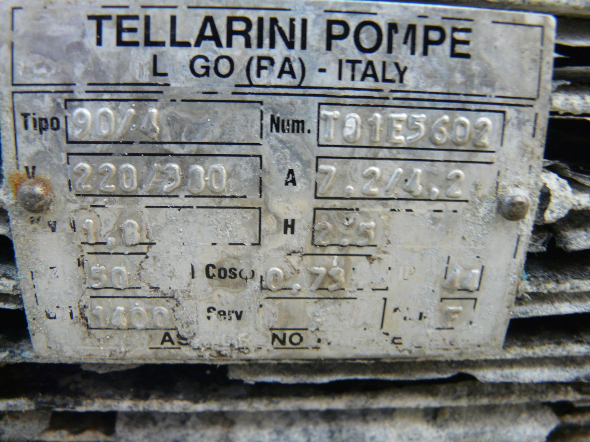 English: TELLARINI Reception Pump on Wheels and Start/Stop Controls Greek: Αντλια σε τροχήλατη - Image 5 of 5