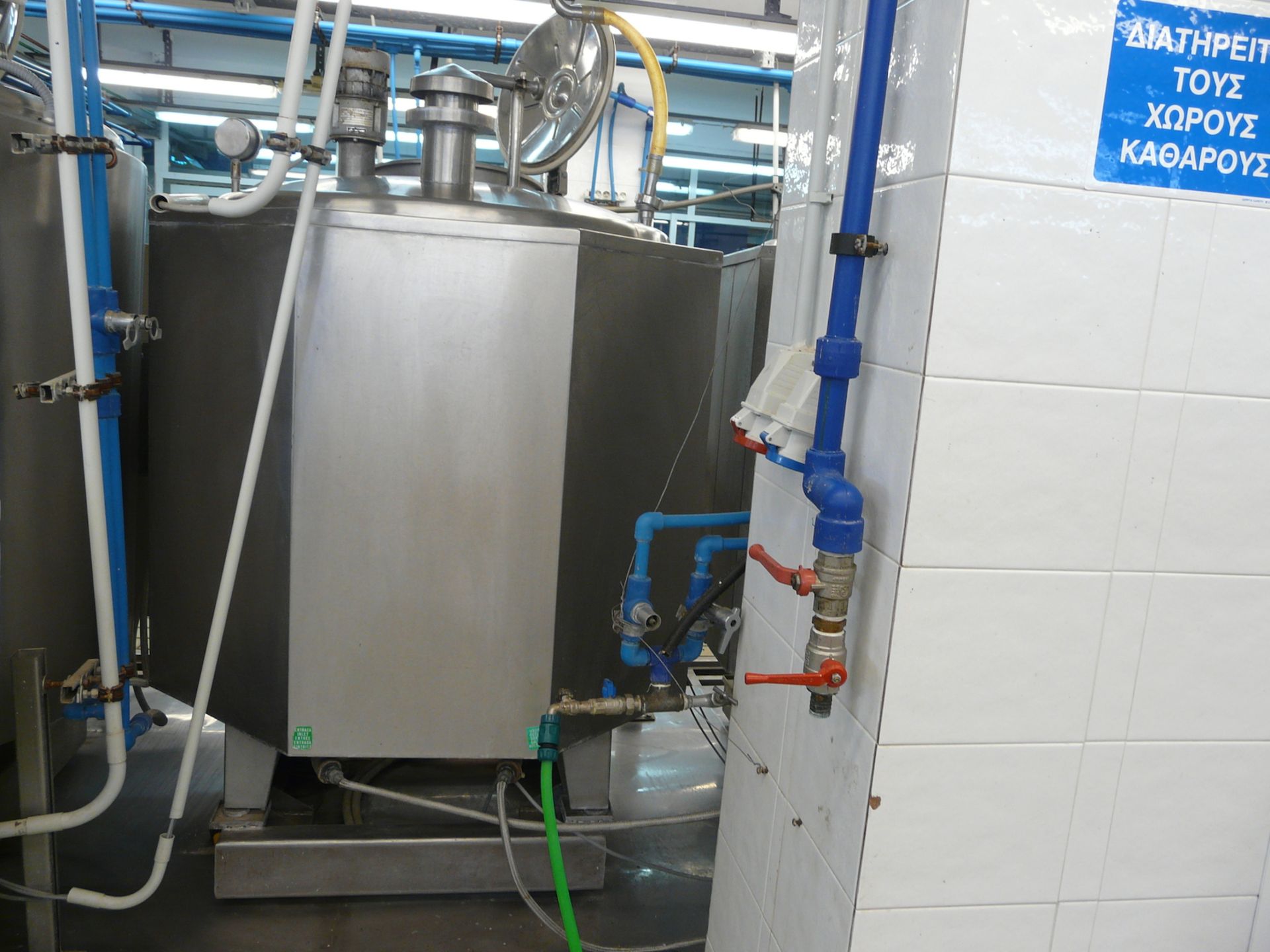 English: Mixing/Cooling Tank for Ice Cream 550L with Agitator, Type LAISA, Can be Connected to - Image 8 of 8