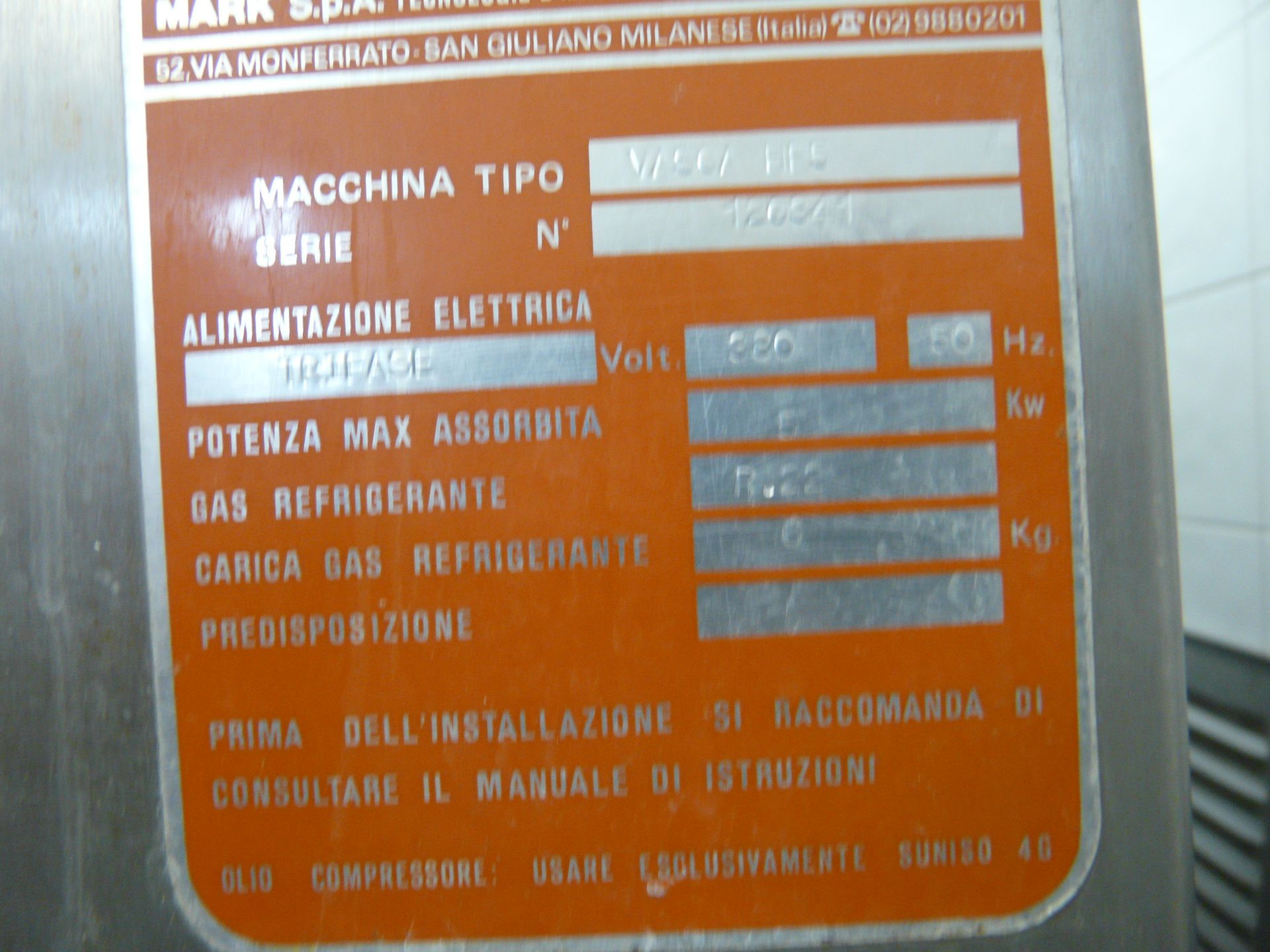 English: Chiller Water Tank MARK, 5 KW, Refrigerant Liquid R22, Y.O.M.: 1985 Greek: Παγολεκάνη ψύξης - Image 6 of 8