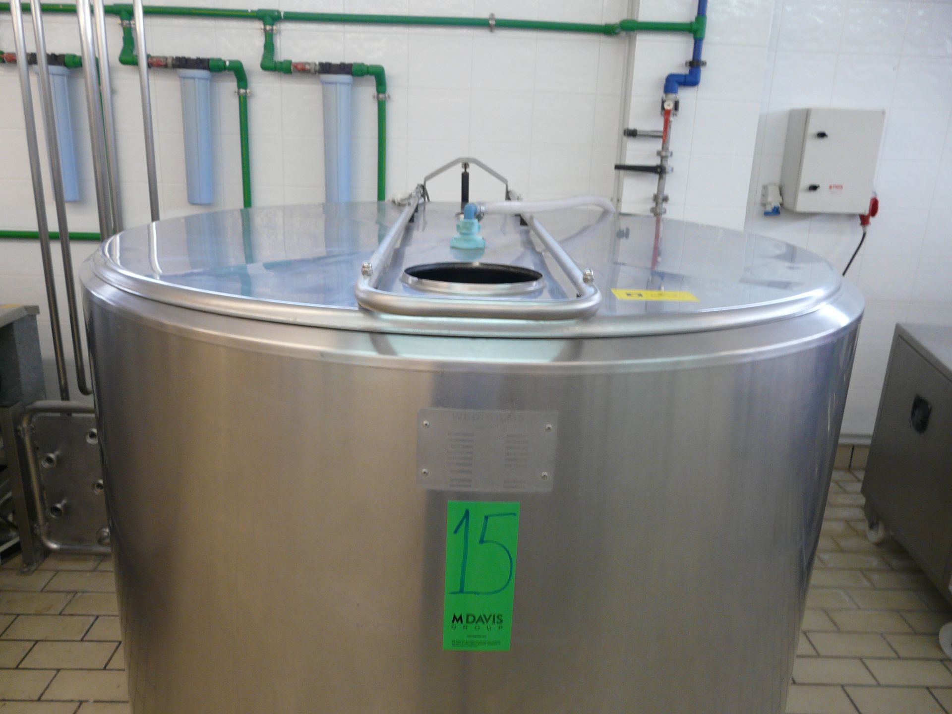 English: Mixing/Cooling Tank for Ice Cream 1020L with Agitator, Type WEDHOLMS, Self Contained - Image 3 of 5