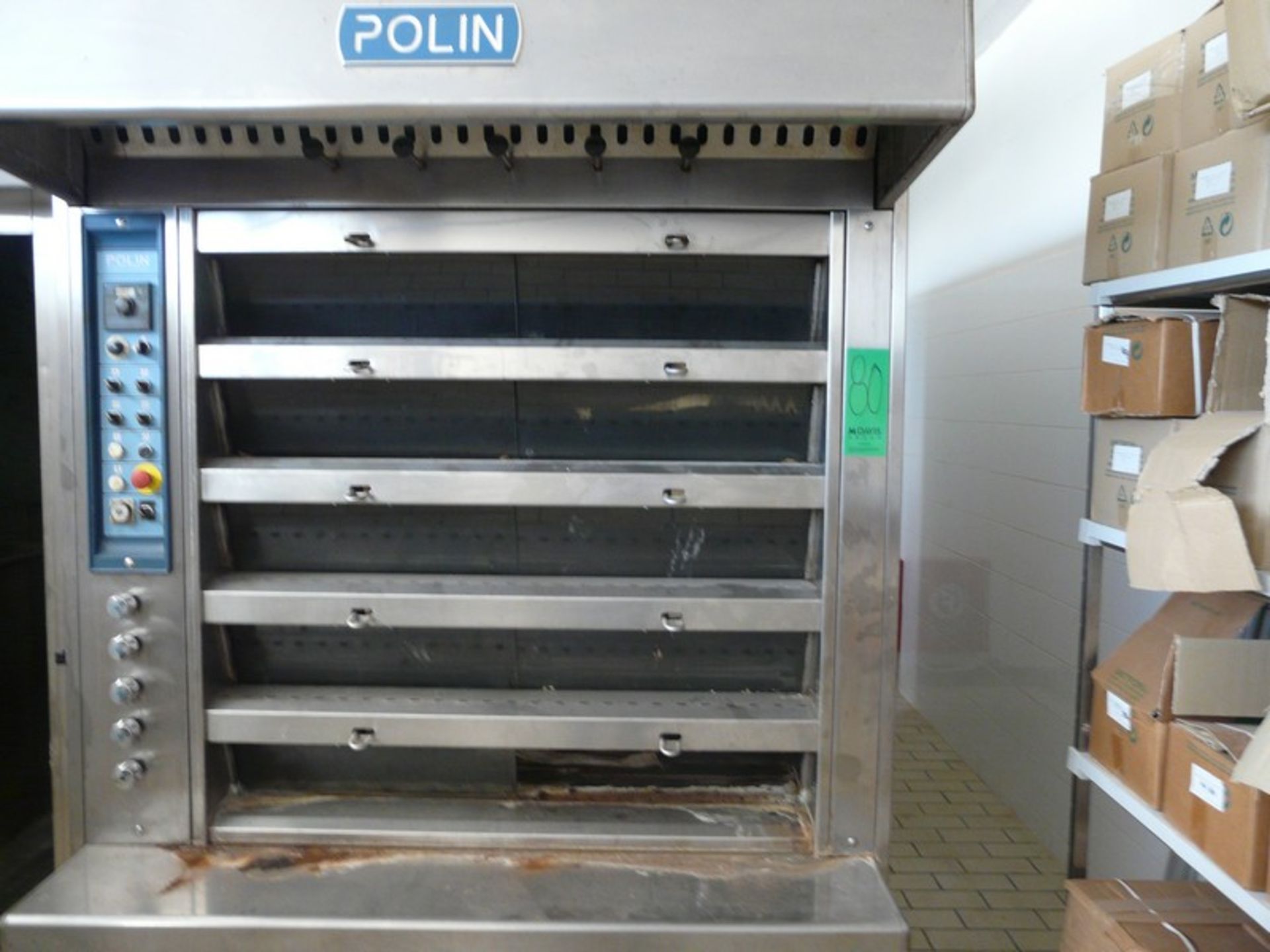 English: POLIN Oven With 10 Stations, Humidity, Gas Burner, Y.O.M.: 2003, Construction Stainless - Image 2 of 12