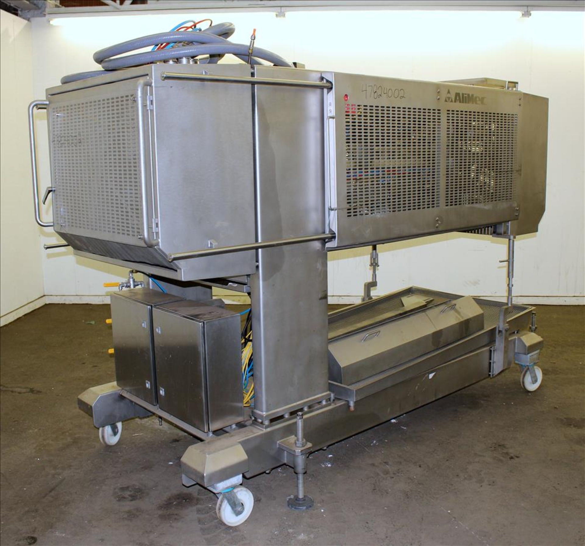 2009 Alimec Food Slicer, Model Slicer, S/N 628-52, 3 Station, no infeed magazines. Missing blade, - Image 5 of 23