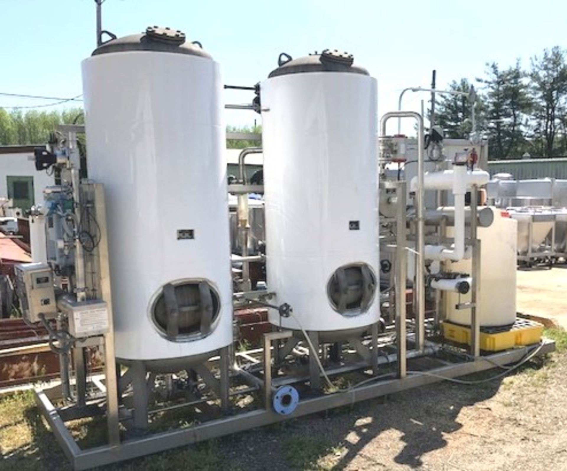 Used UltraPure Water Treatment Skid for sale. The treatment vessels are stainless steel 100 PSI - Image 2 of 28