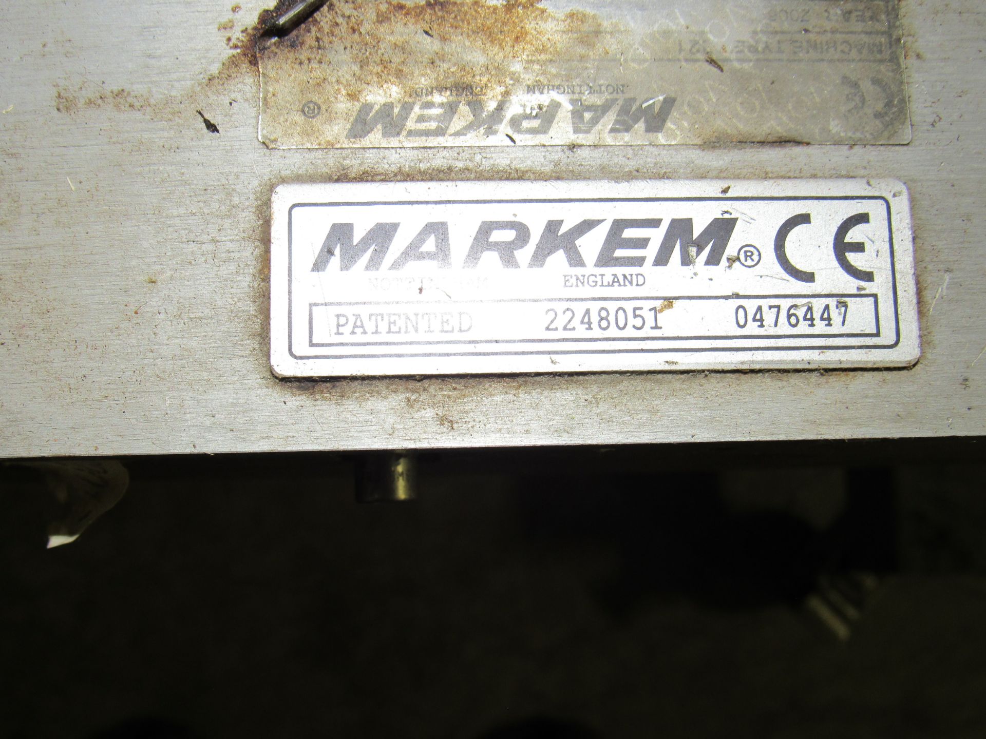 Markem CE Label Printer, Label Applicator used for labeling boxes, on Tripod Base with Casters. Free - Image 3 of 9