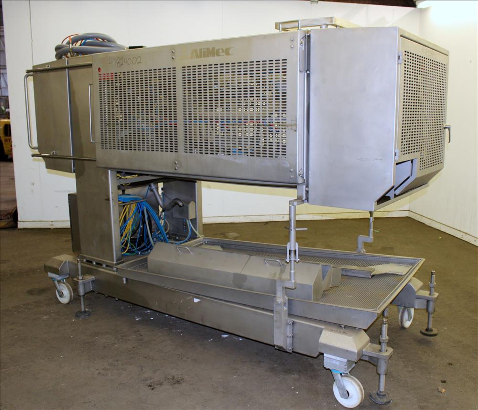 2009 Alimec Food Slicer, Model Slicer, S/N 628-52, 3 Station, no infeed magazines. Missing blade, - Image 2 of 23