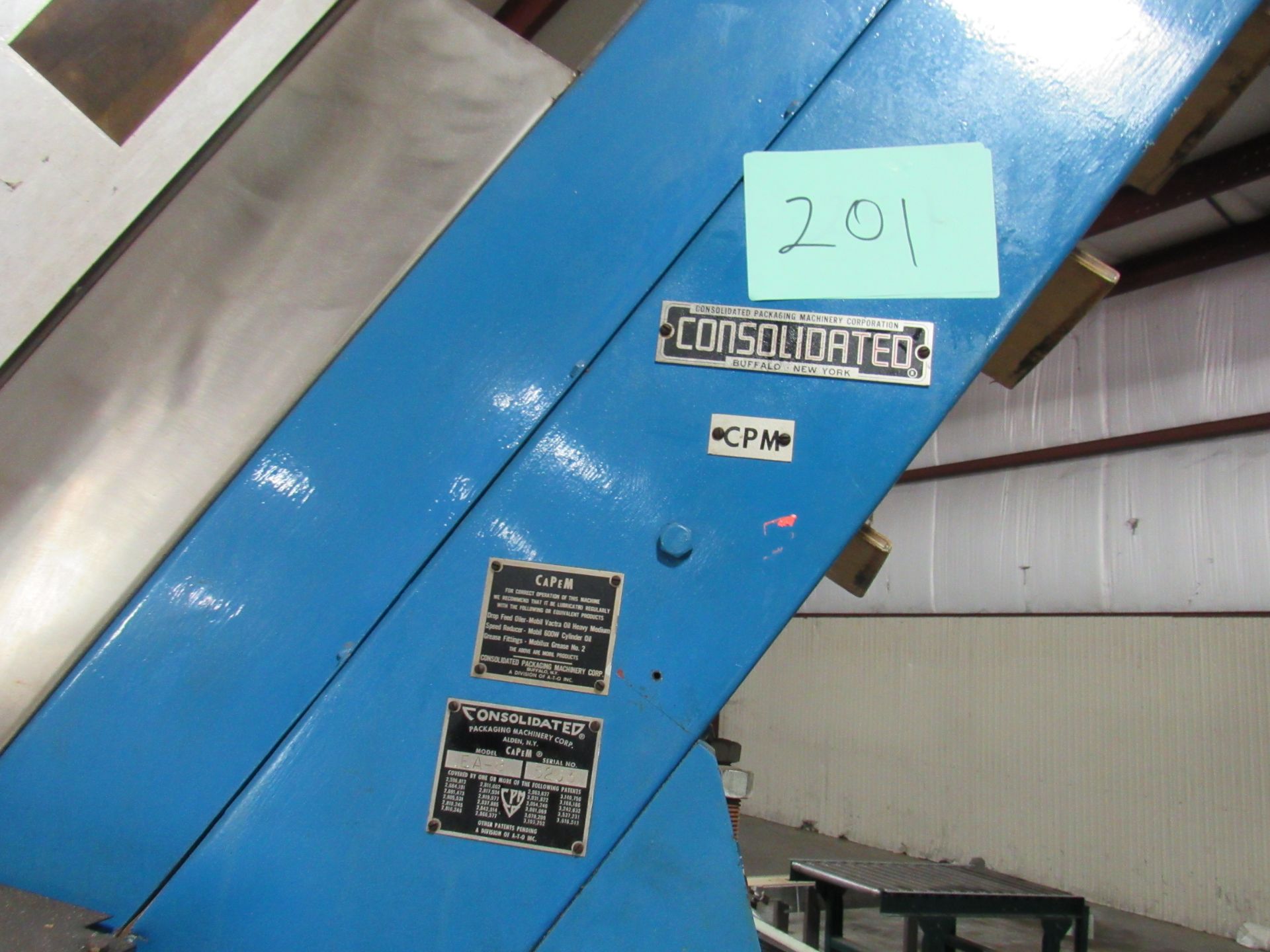 Capem Consolidated Packaging Machinery, with Stainless Steel Hopper Model #EA-8 Incline Cleat - Image 3 of 26