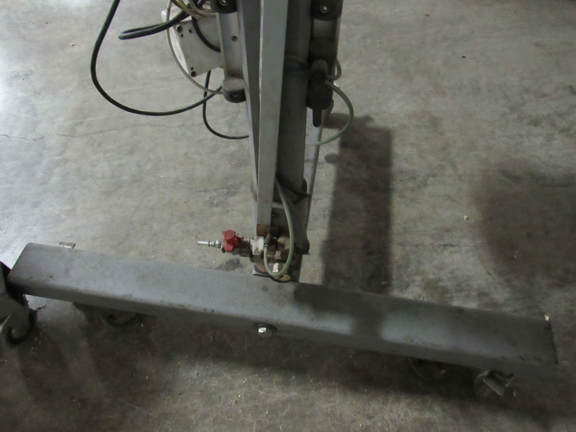 Markem CE Label Printer, Label Applicator used for labeling boxes, on Tripod Base with Casters. Free - Image 6 of 9