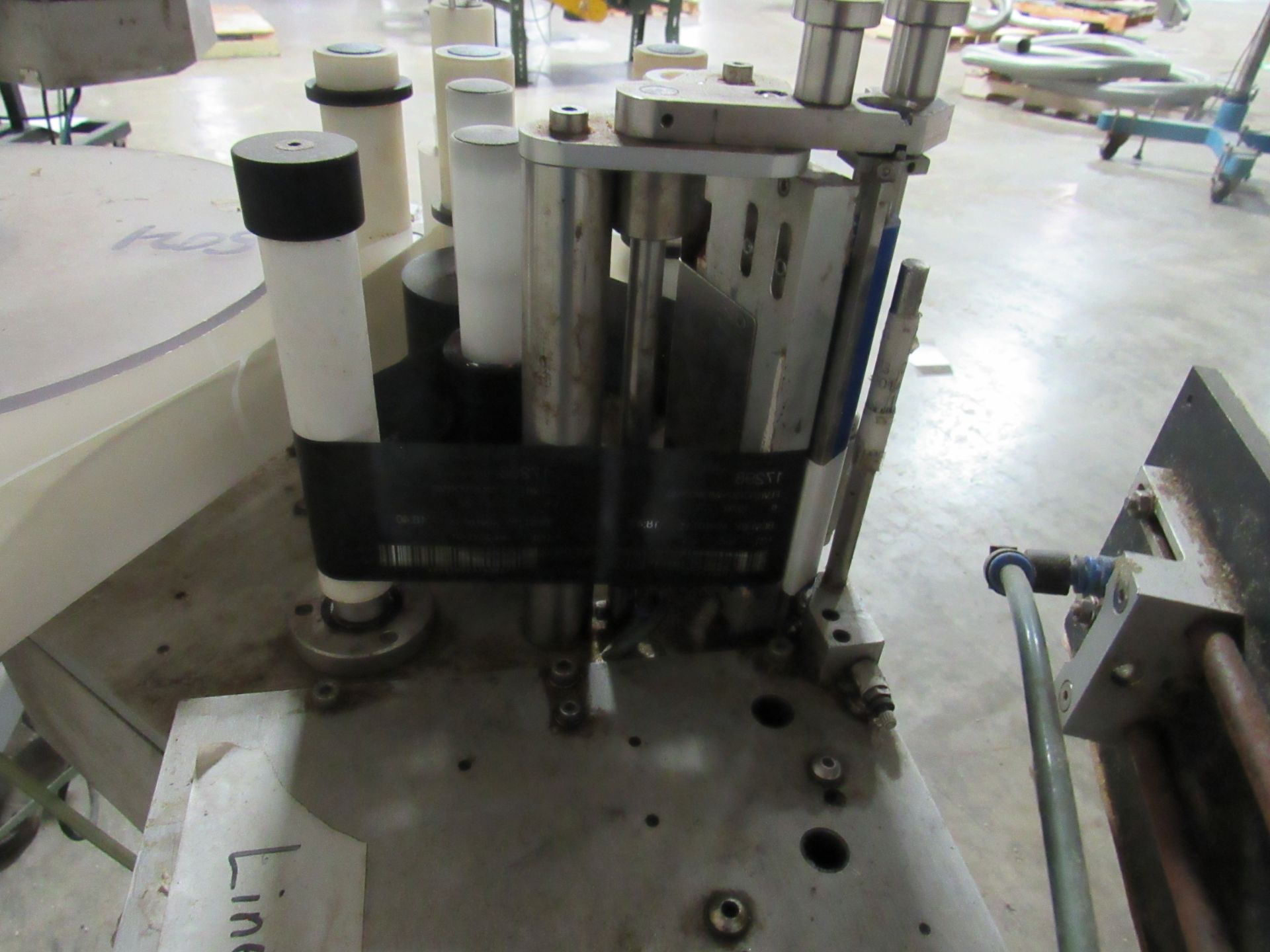 Markem CE Label Printer, Label Applicator used for labeling boxes, on Tripod Base with Casters. Free - Image 4 of 9