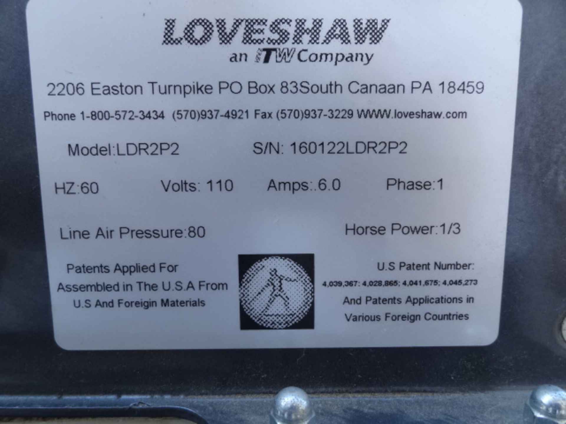 Loveshaw Case Sealer, Model # LDR-2P2, S/N 160122LDR - Image 4 of 4