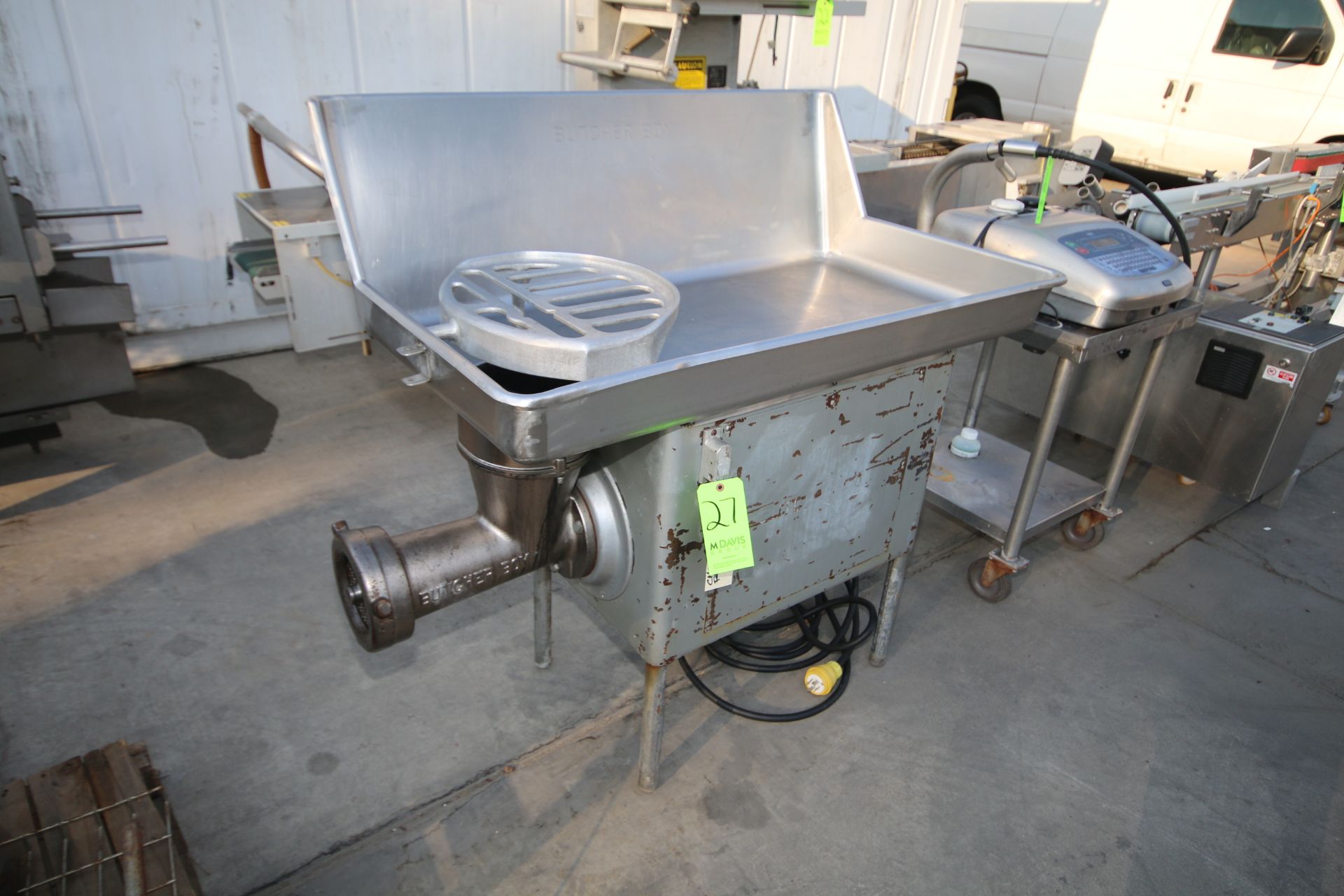 Butcher Boy S/S Extruder, with 49" L x 27" W S/S Working Table with 9" Dia. Infeed
