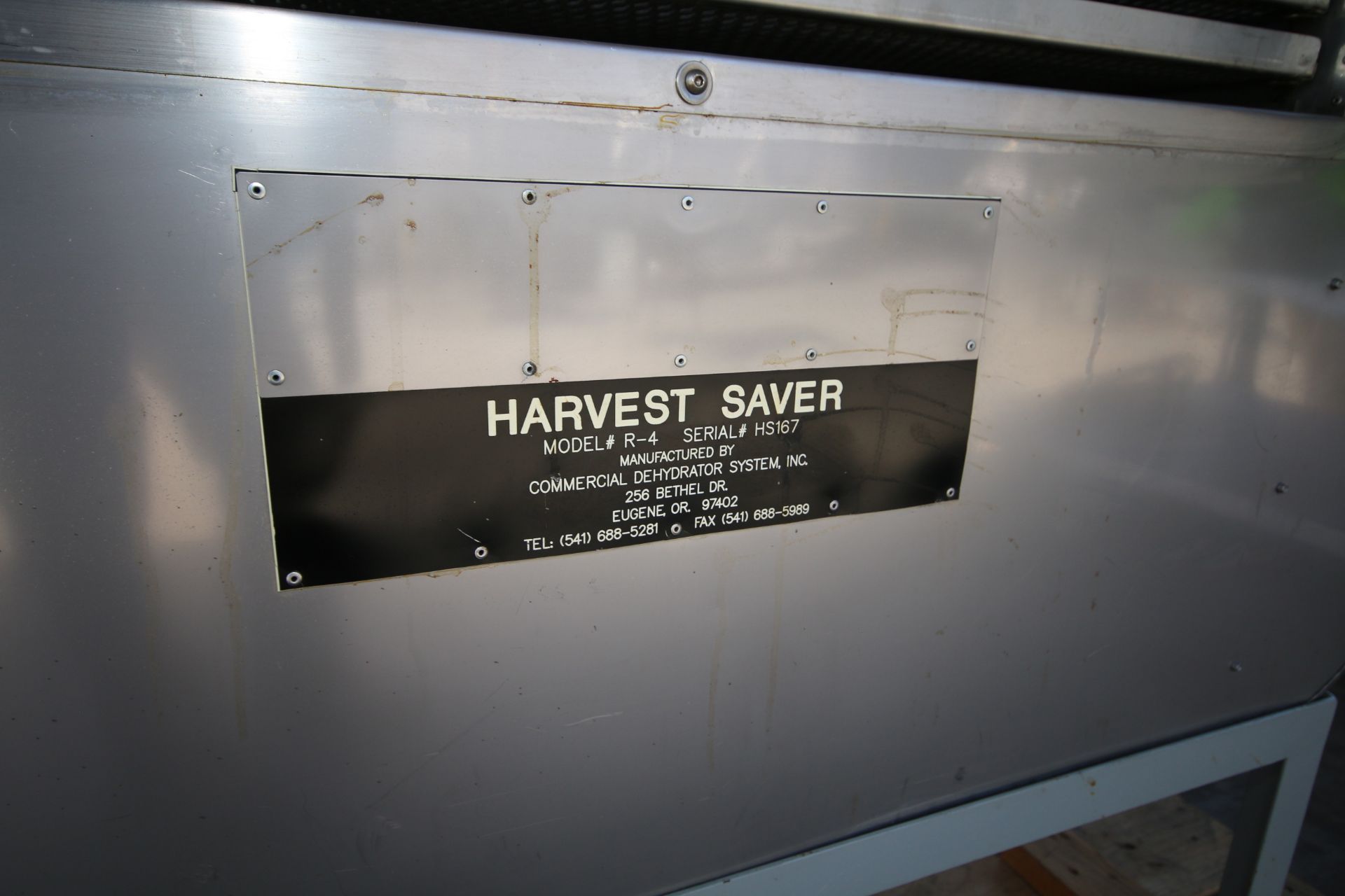 Harvest Saver Commercial Dehydrator System, M/N R-4, S/N HS 167, S/S Enclosure with Hinge Door, 15- - Bild 3 aus 4