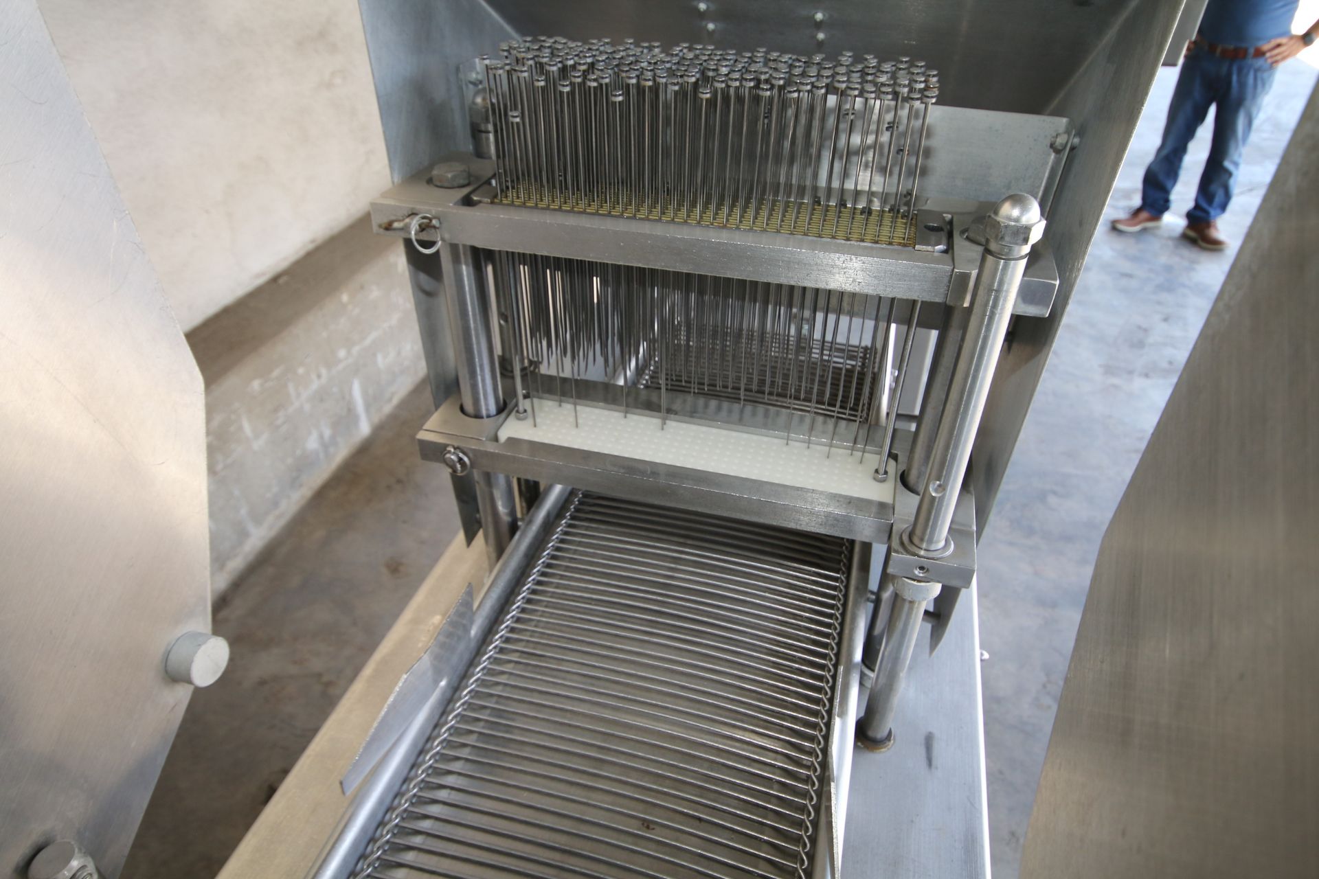 Ross Tenderizer, with Aprox. 12" W Infeed/Outfeed S/S Conveyor, Tenderizing Station, Mounted on S/ - Bild 3 aus 4