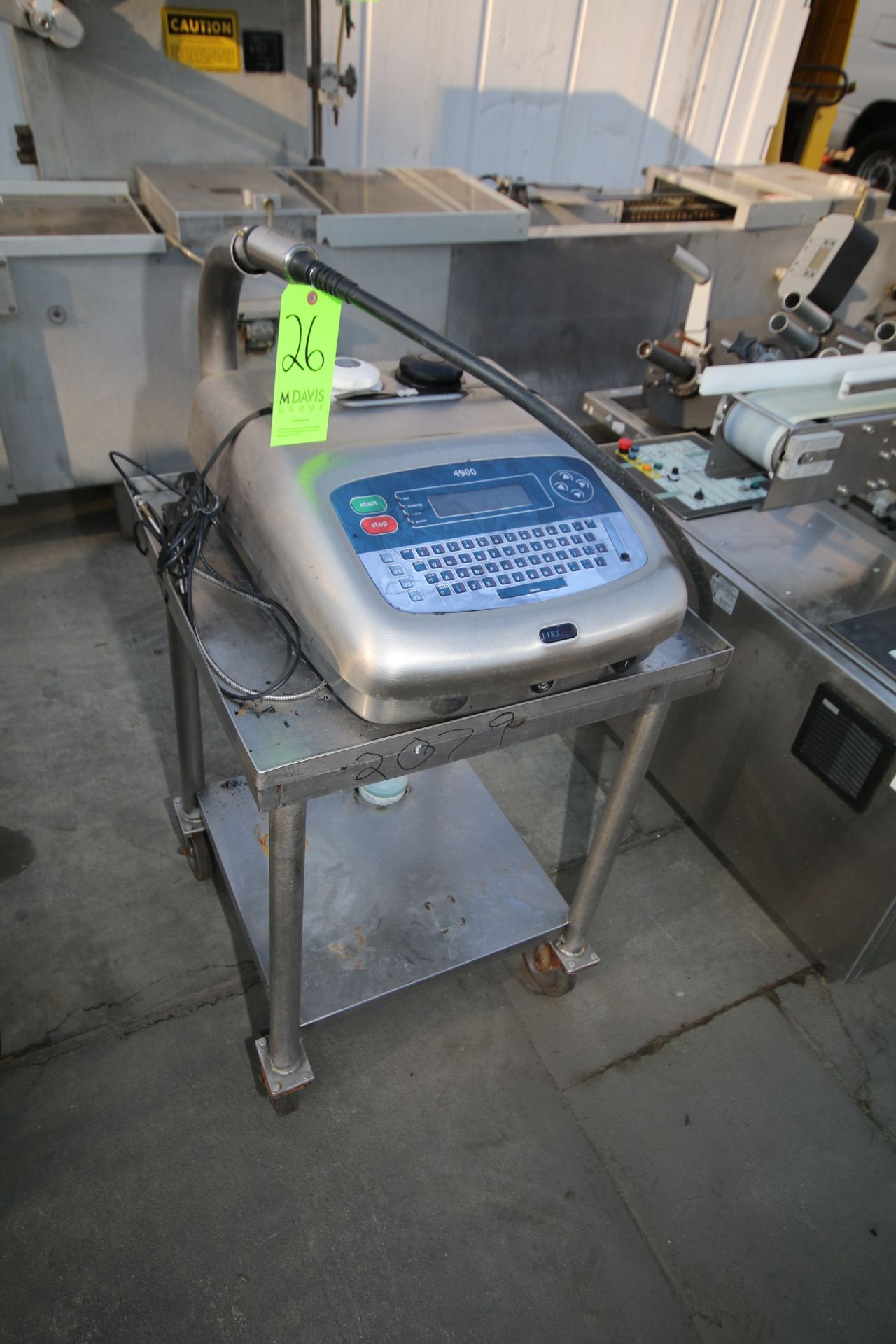 Linx 4900 Ink Jet Coder, with Display and Head, Mounted on Portable S/S Frame - Bild 2 aus 3