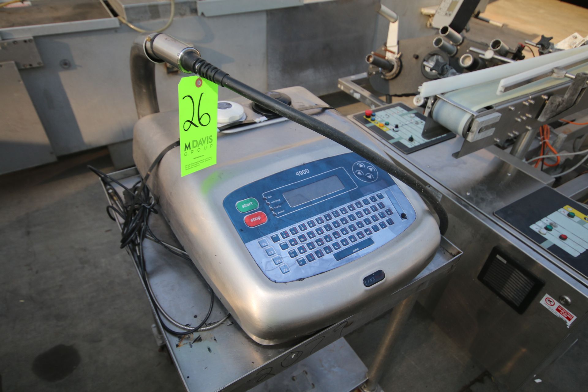 Linx 4900 Ink Jet Coder, with Display and Head, Mounted on Portable S/S Frame - Bild 3 aus 3