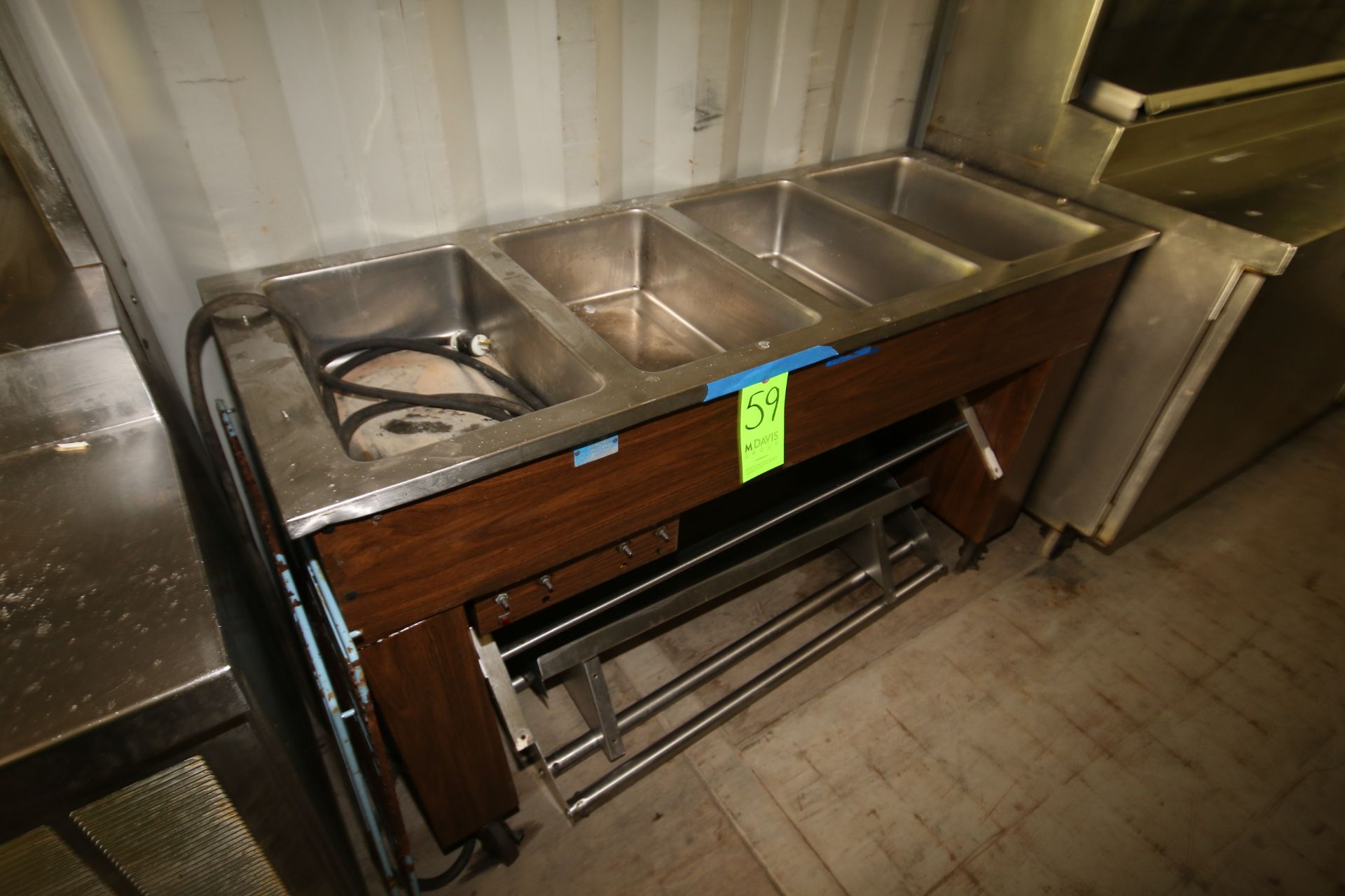 4-Station Buffet Warming Station Mounted on Portable Frame