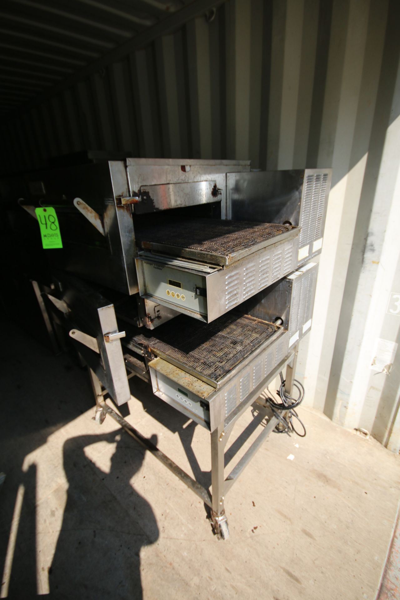 Lincoln Double Deck Oven, with (2) Pass Through Conv., (2) Doors, Mounted on S/S Portable Frame - Image 4 of 5