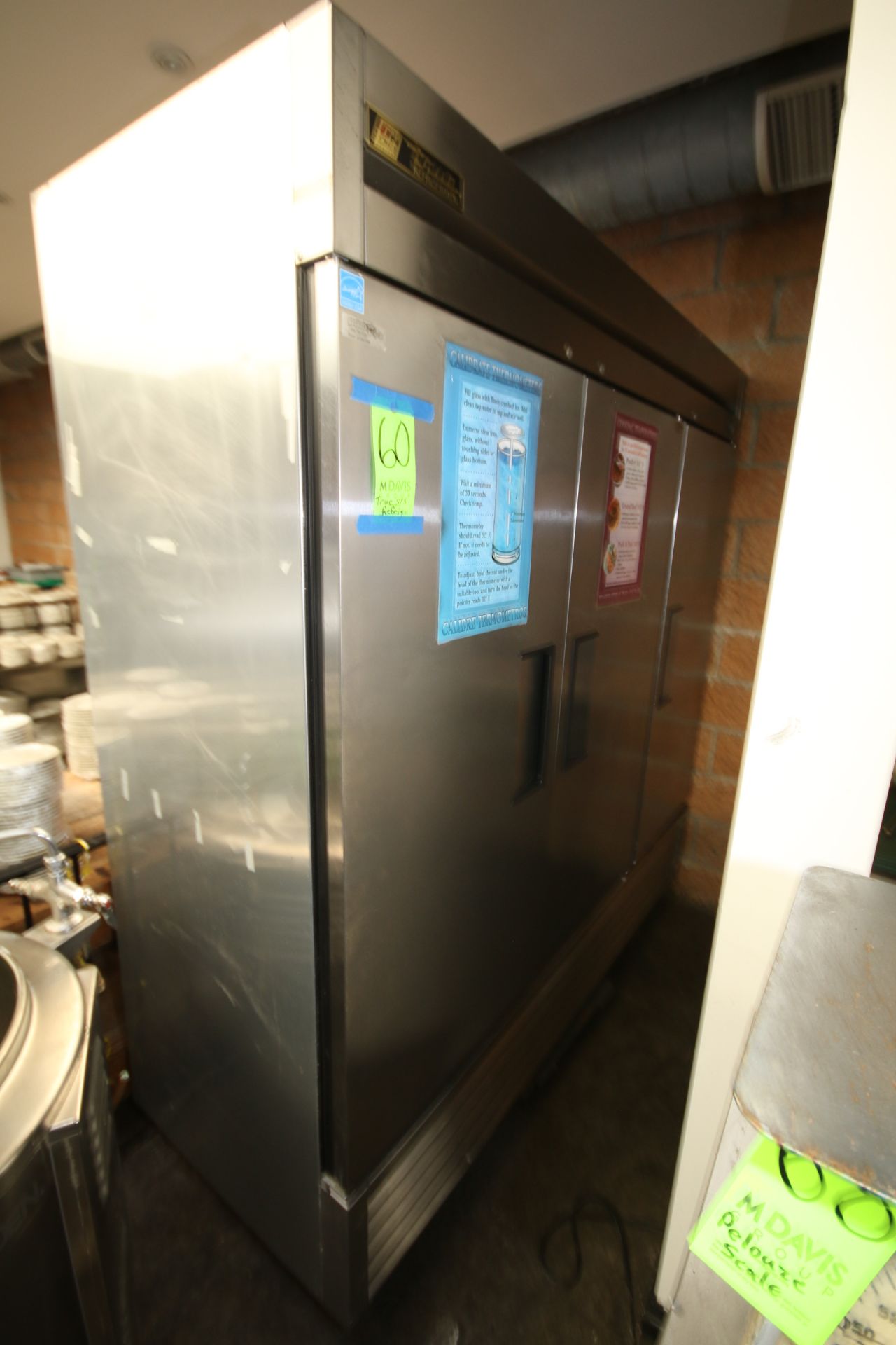 True 3-Door S/S Refrigerator, Overall Dims.: 79" L x 30" W x 77" H - Image 3 of 4