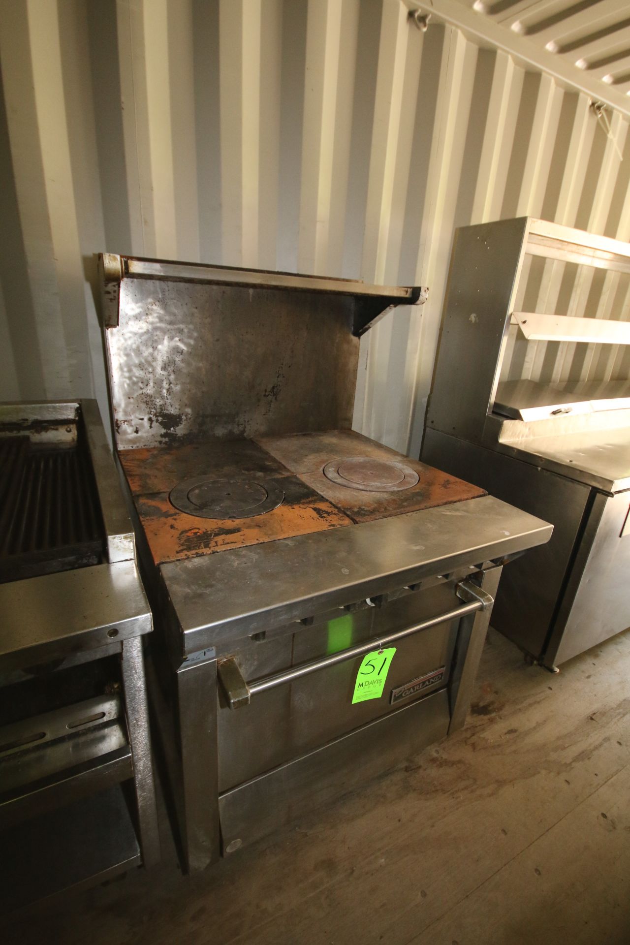 Garland Double-Burner Stove, with Bottom Oven and Racks, Natural Gas Operated - Image 2 of 3