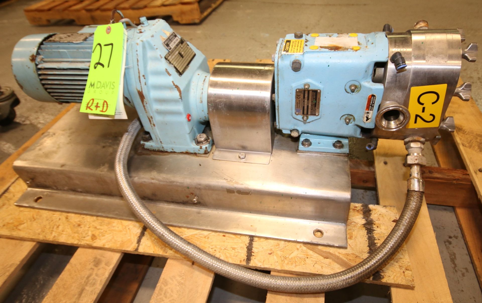 Waukesha Positive Displacement Pump, Model 015, SN 307753 02, with Jacketed Head, 1.5 Clamp Type
