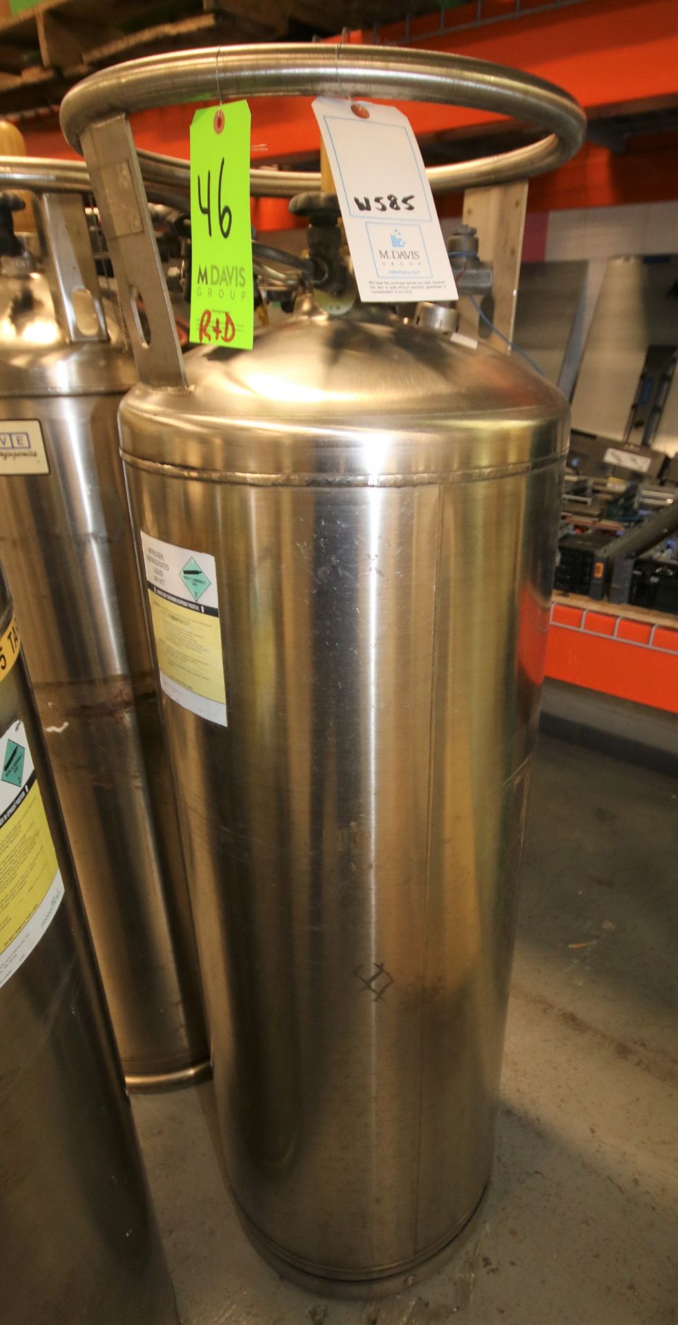 Taylor Wharton Gas Cylinder 235 lb Vertical S/S Gas Cylinder, Model XL-50, (Liquid Nitrogen), (