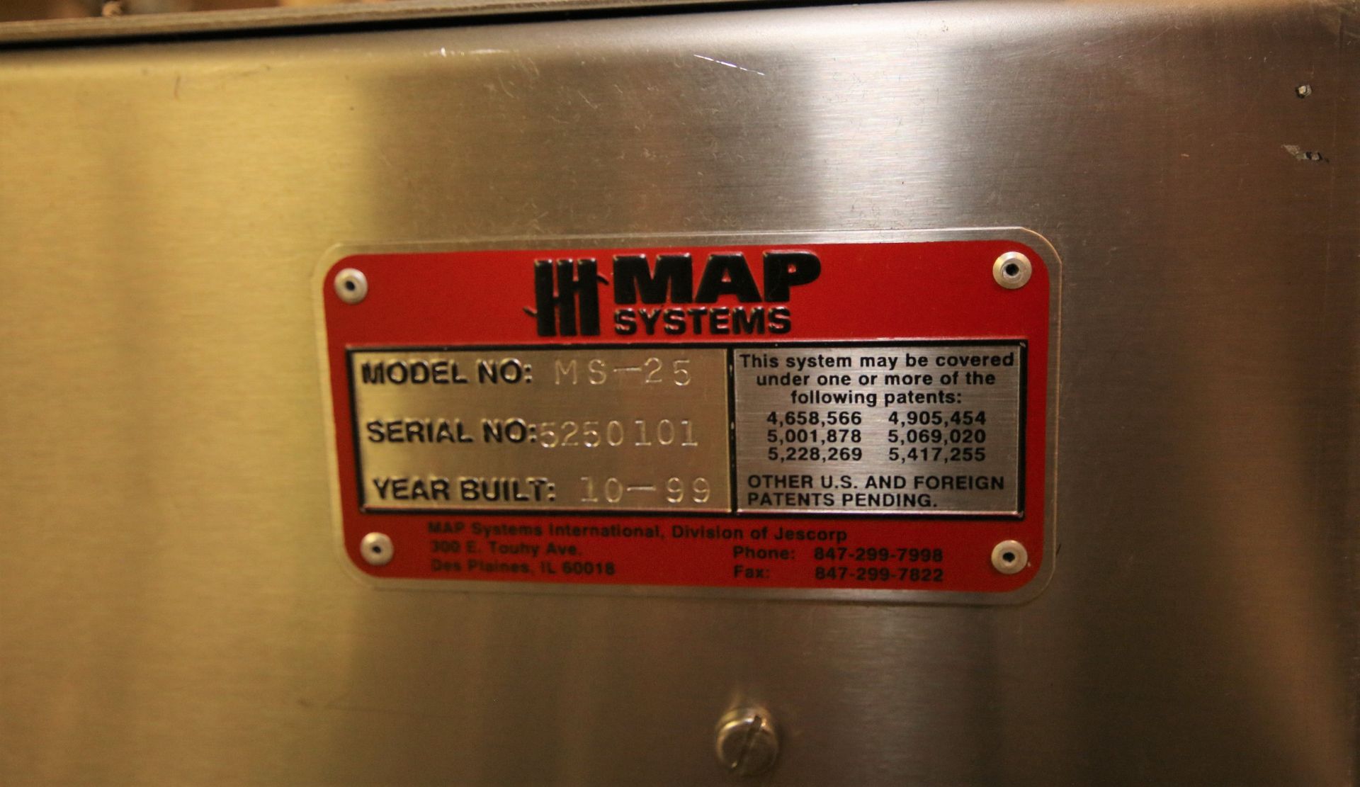 Jescorp / Map Systems - Table Top - Nitro Flush / Tamper Evident Tray Wrapper, Model MS-25, SN - Image 8 of 8