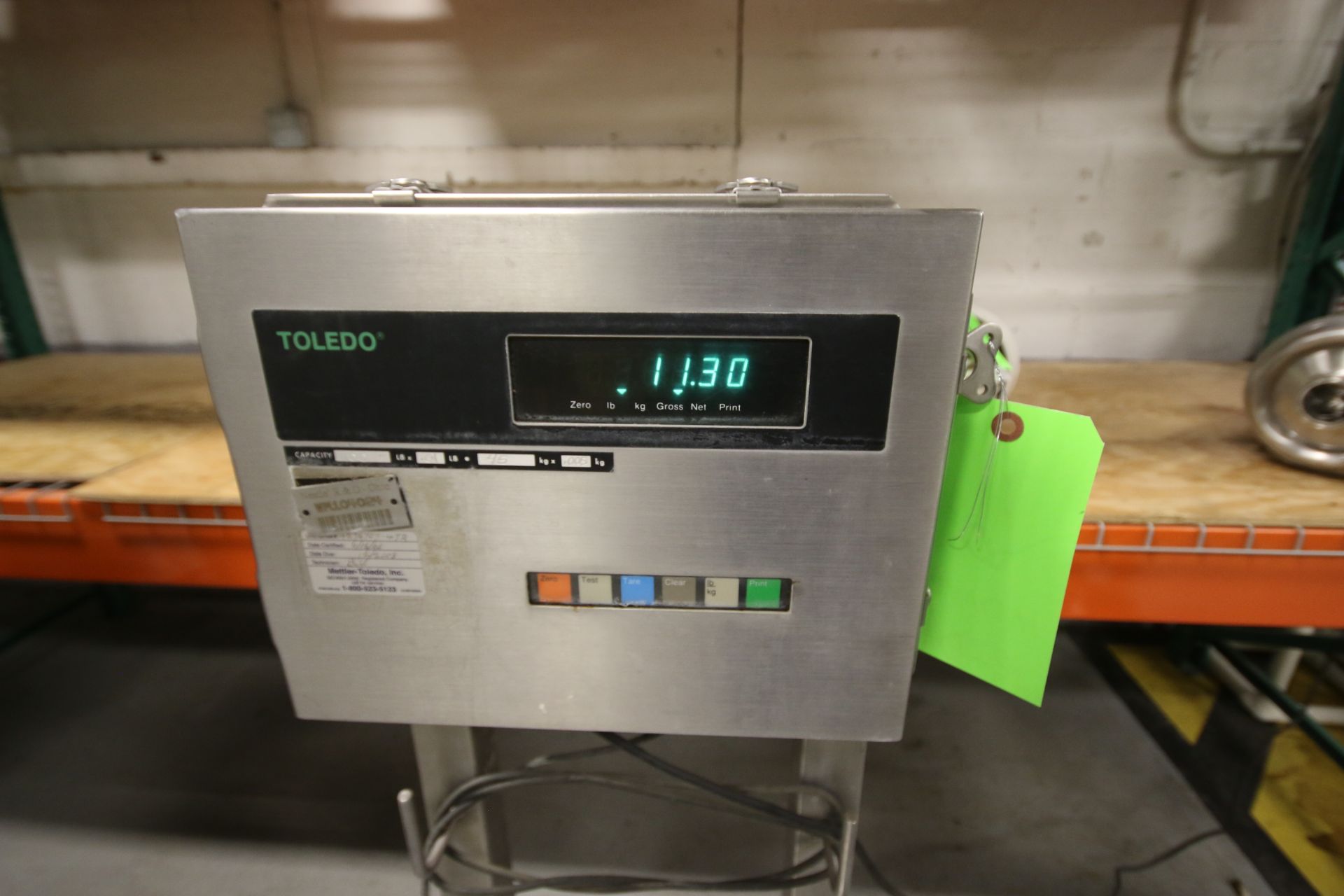 Toledo 100 lb Portable Digital S/S Platform Scale, Model 8140, with 20" x 20" S/S Platform, 120V - Image 2 of 2