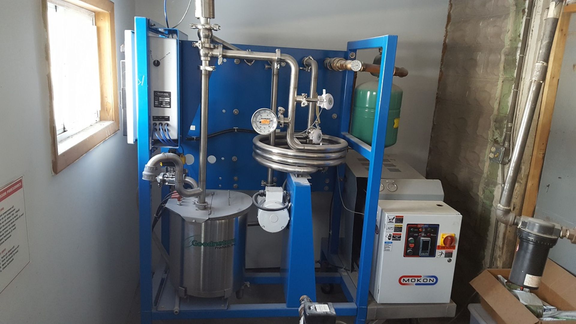 Good Nature Skid-Mounted Flash Pasteurizer, Complete with Flow Diversion Valve, Nested S/S