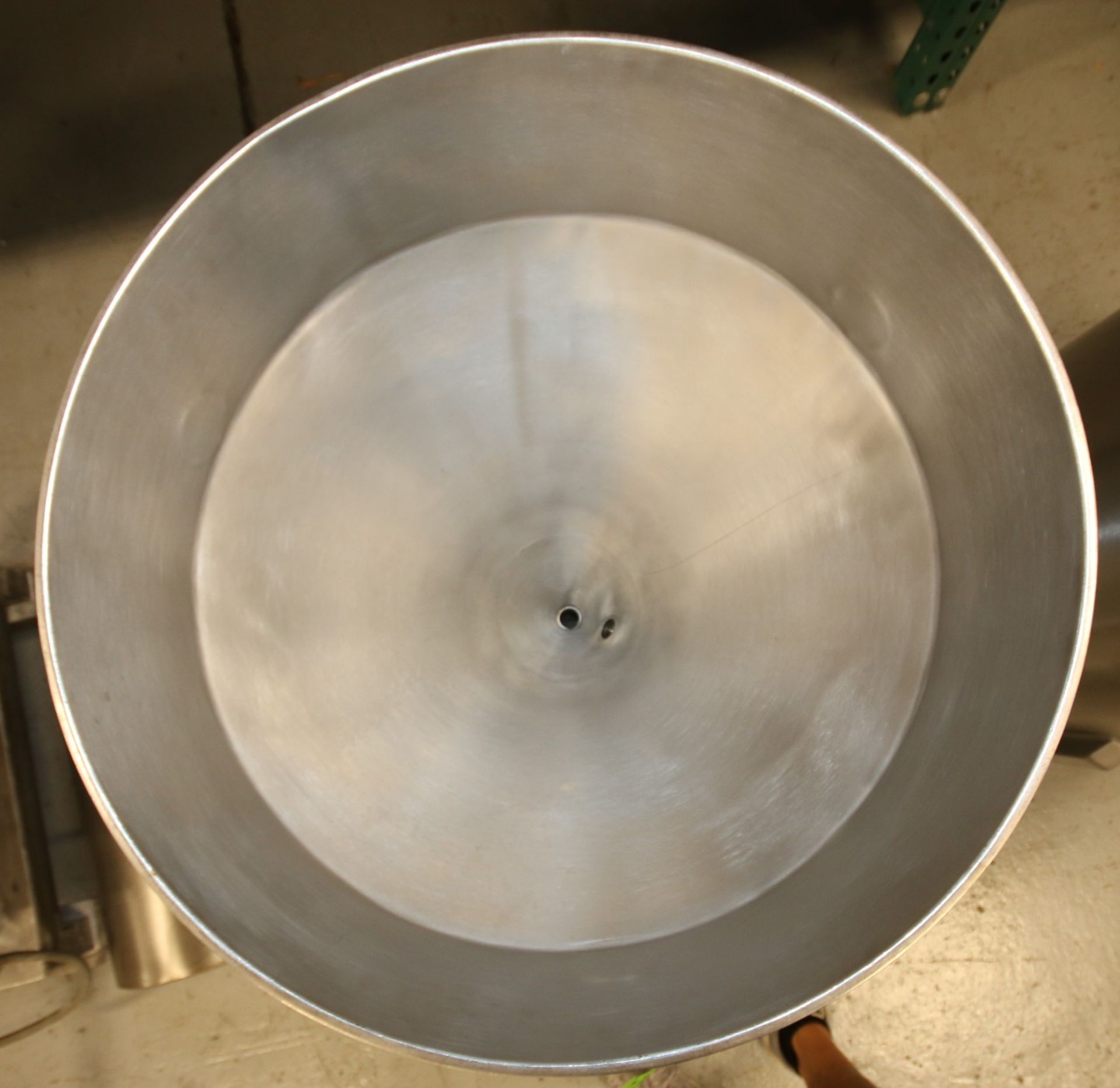25" W x 30" D Portable S/S Funnel with Bottom 1.5" Clamp Type Connection, Mounted on Casters - Image 2 of 3