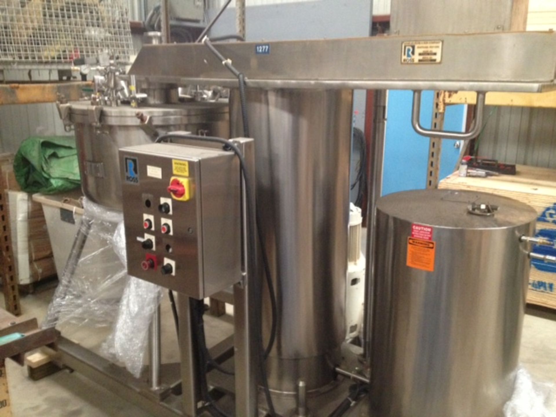ROSS S/S High Shear Pharmaceutical Mixing Reactor,100 Gal., Model RVMS-100, S/N 75405. Rated 30 - Image 6 of 6