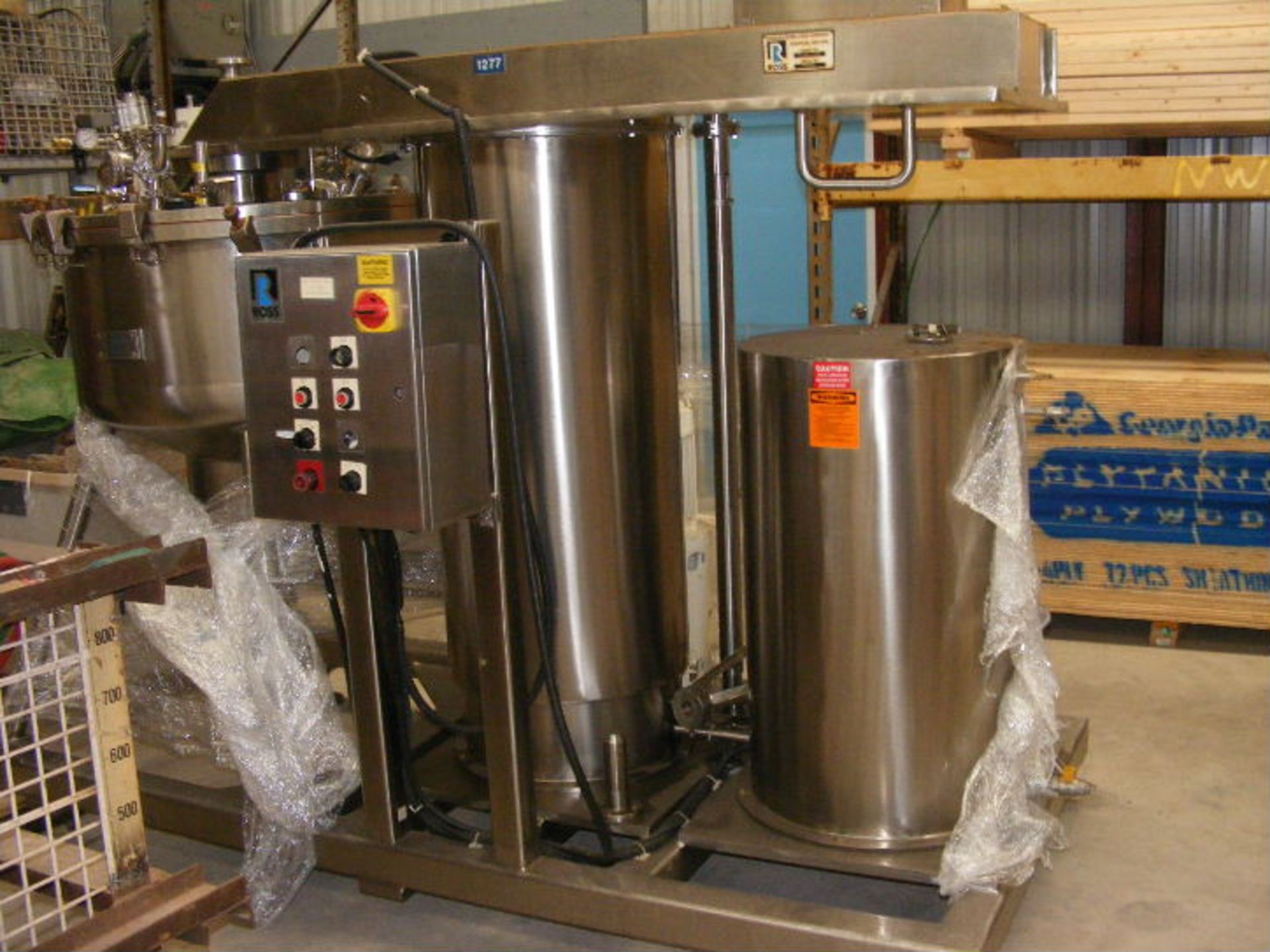 ROSS S/S High Shear Pharmaceutical Mixing Reactor,100 Gal., Model RVMS-100, S/N 75405. Rated 30 - Image 5 of 6