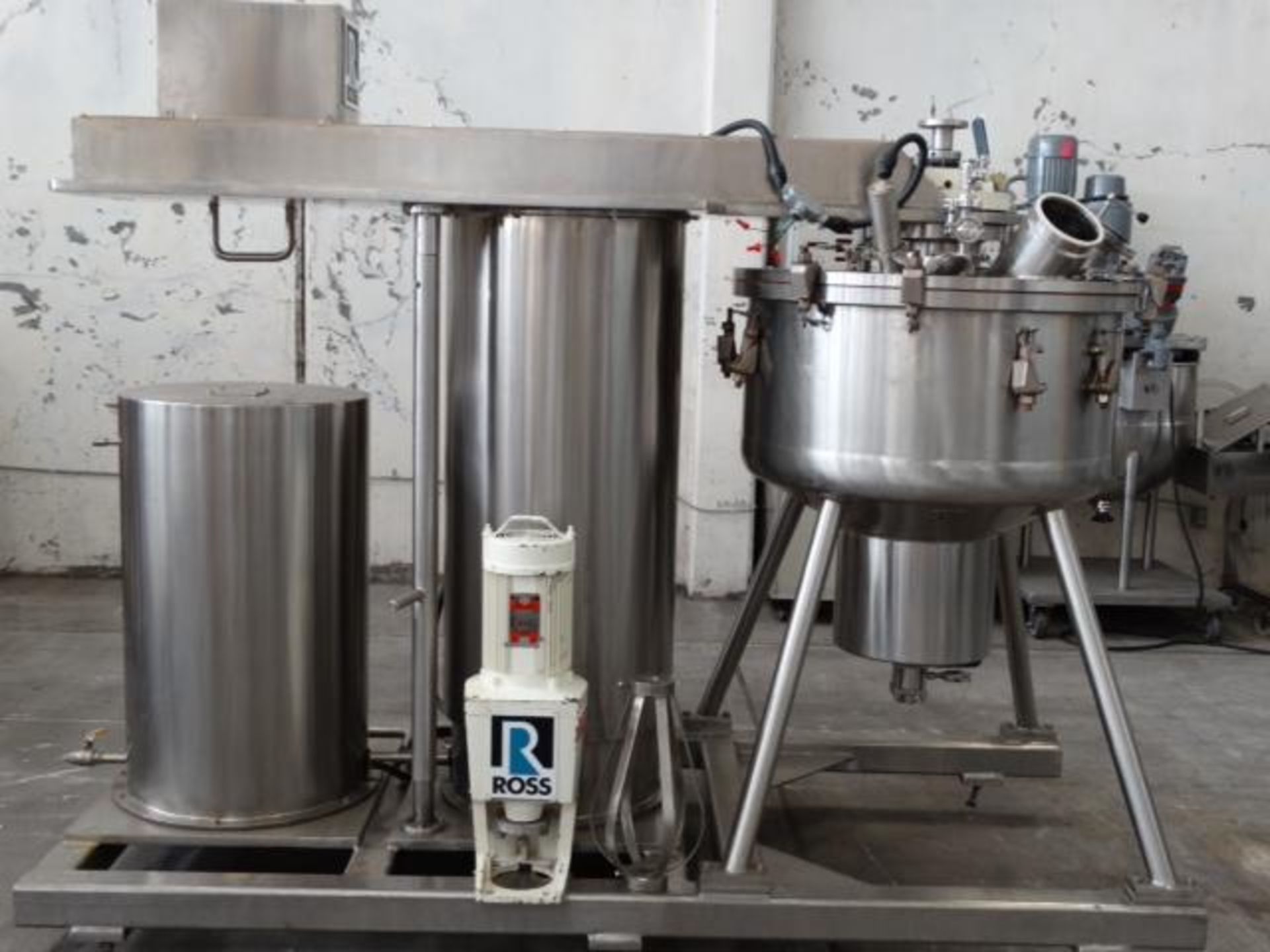 ROSS S/S High Shear Pharmaceutical Mixing Reactor,100 Gal., Model RVMS-100, S/N 75405. Rated 30