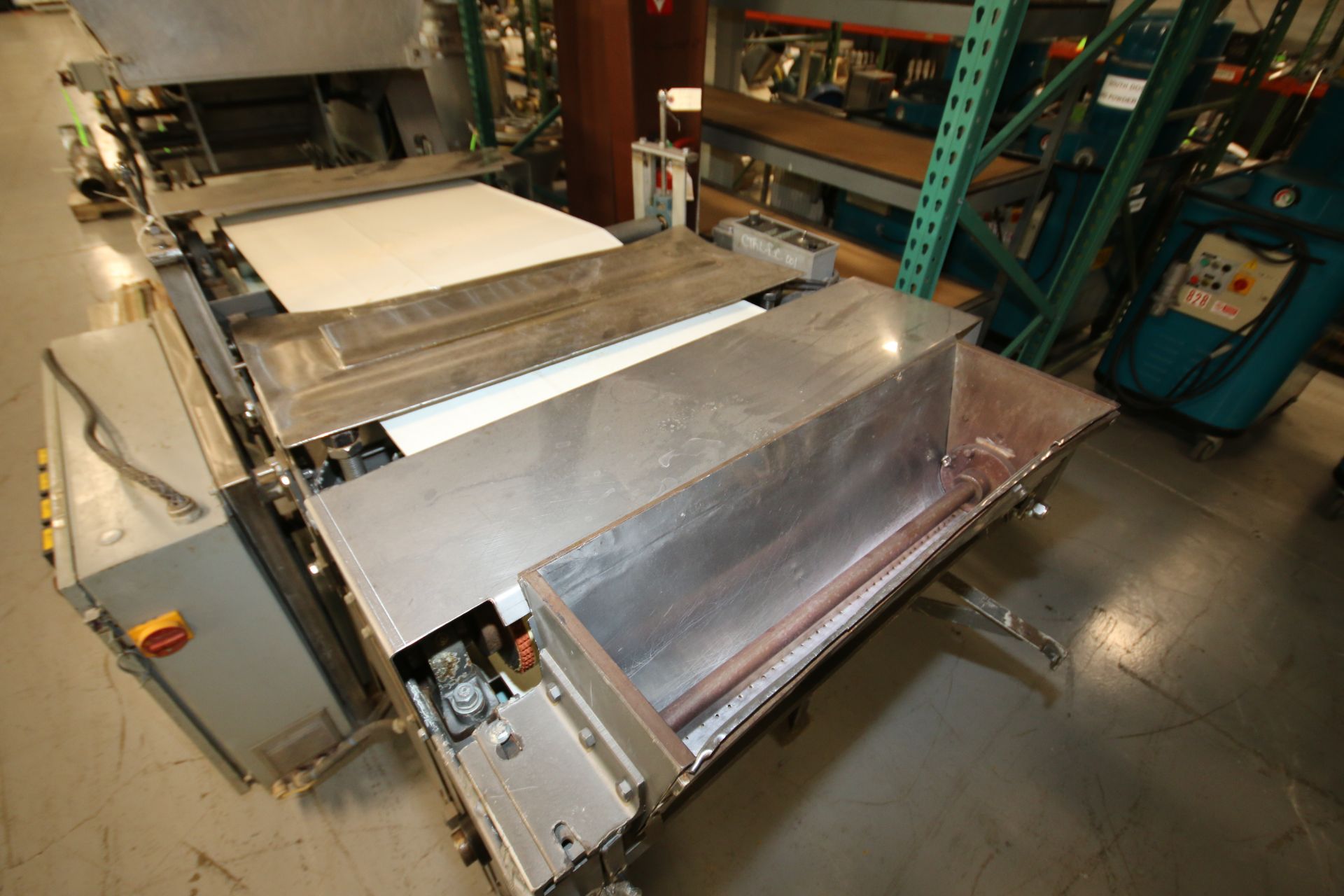 Pin Wheel Dough Roll Machine, with (4) 14" W Top Mounted Aluminum Rollers, 24" W Conveyor Belt, with - Image 7 of 10