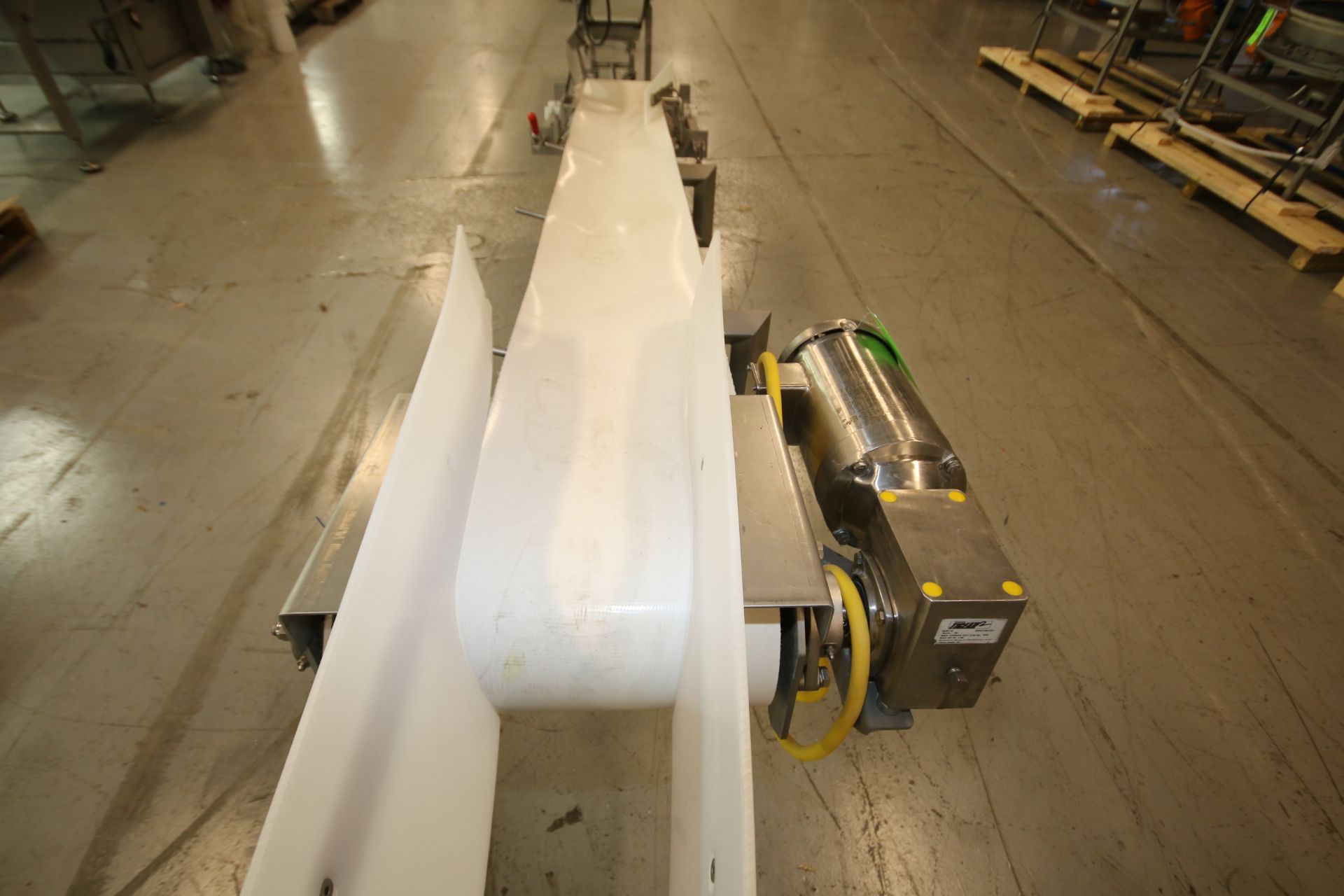 10 ft L x 12" W Portable Inclined Belt S/S Product Conveyor System, with 24" to 37" H Frame, - Image 2 of 3