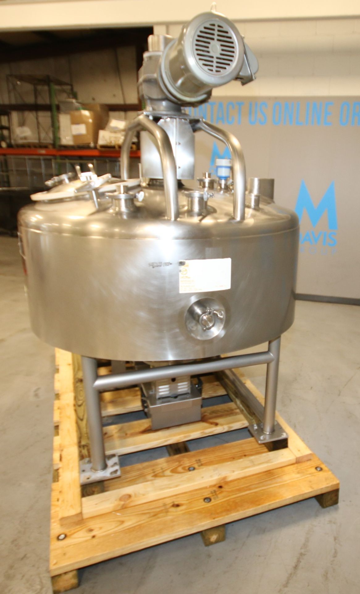 Breddo 100 Gal. Jacketed S/S Liquifier, Model LORWWSSD, SN D-582104 14133, with Off-Set Motor, - Image 7 of 20