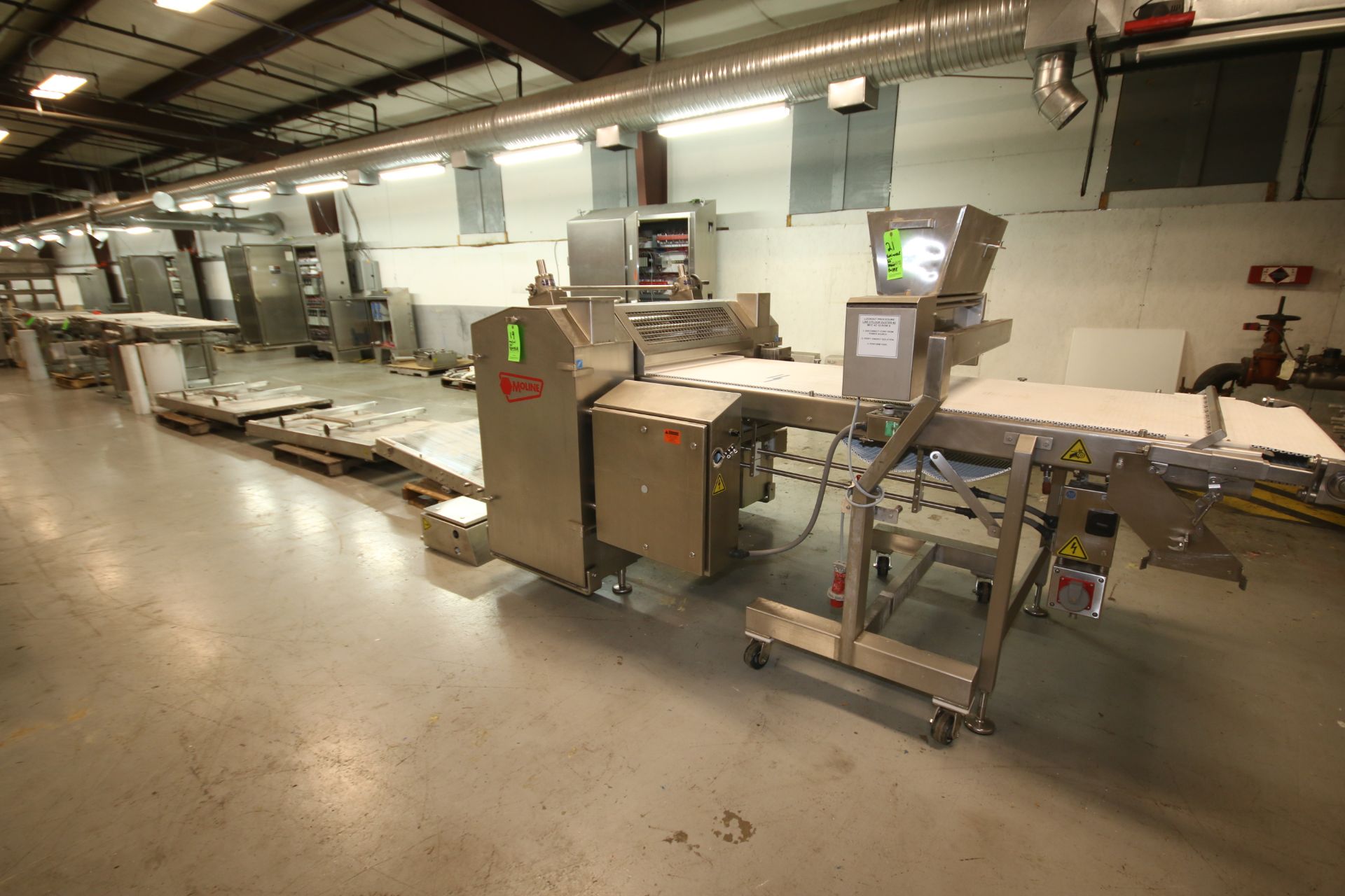 Bulk Bid of Moline 32" Sheeter with Outfeed Conveyor & Rademaker Flour Duster - Includes Lots 19