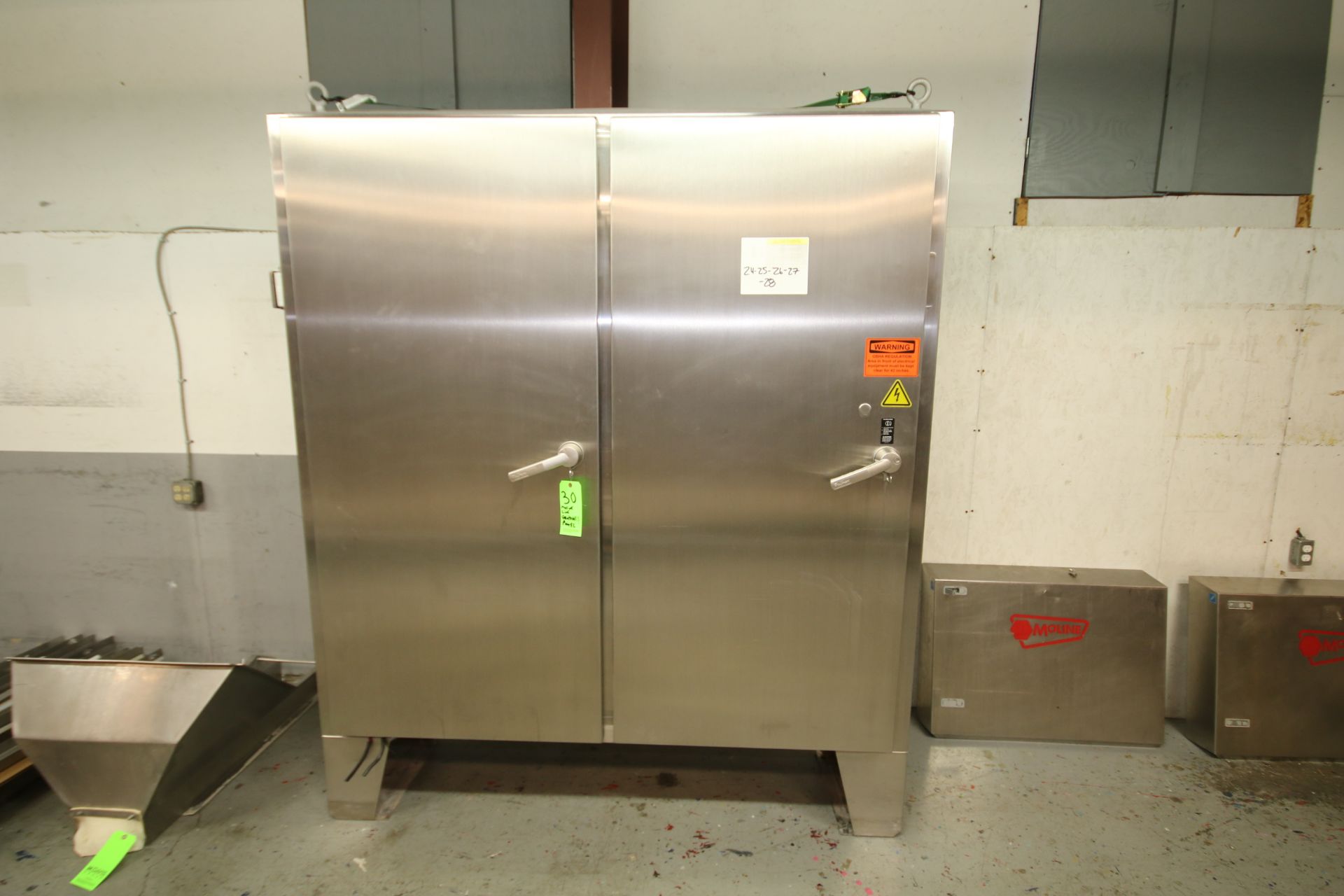 Moline 2 - Door Dough Sheeting Line S/S Control Cabinet - 74" L x 20" D x 95" H, Includes Allen