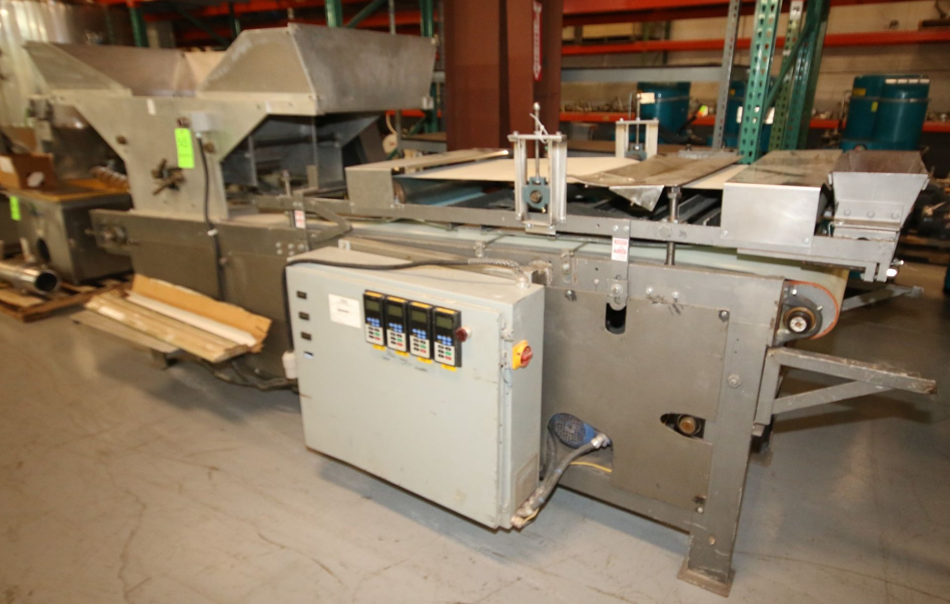 Pin Wheel Dough Roll Machine, with (4) 14" W Top Mounted Aluminum Rollers, 24" W Conveyor Belt, with - Image 2 of 10