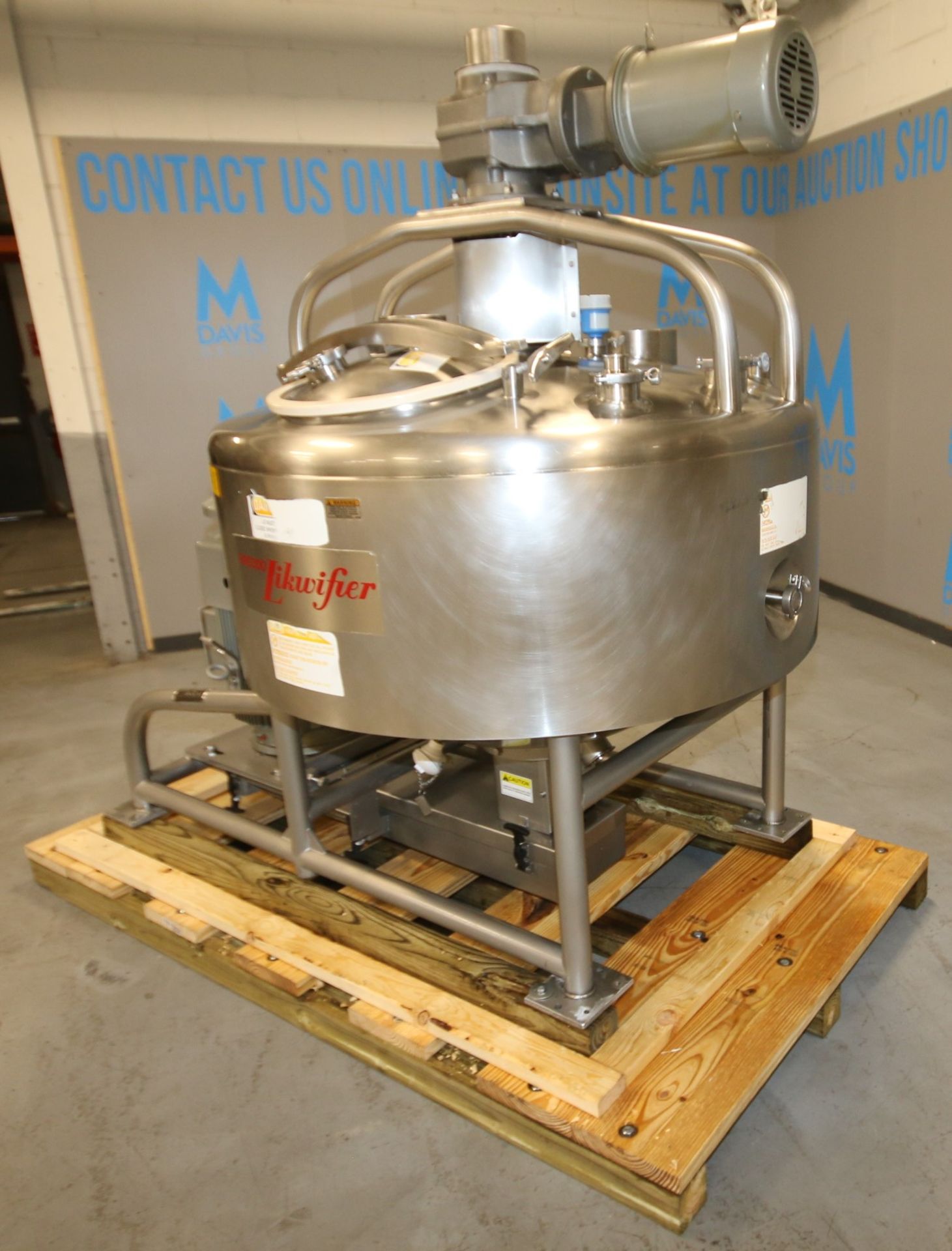 Breddo 100 Gal. Jacketed S/S Liquifier, Model LORWWSSD, SN D-582104 14133, with Off-Set Motor, - Image 5 of 20