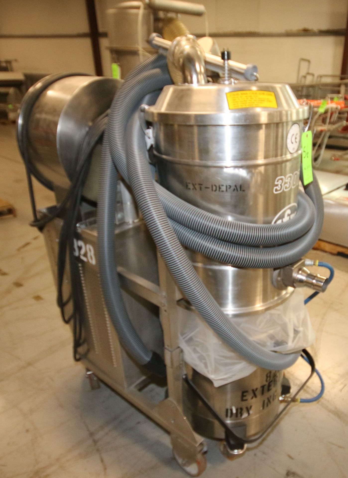 CFM Portable S/S Industrial Vacuum, Model 3307 AXXX, SN 07AB731, 440V 3 Phase with Hose (W439) - Image 2 of 4